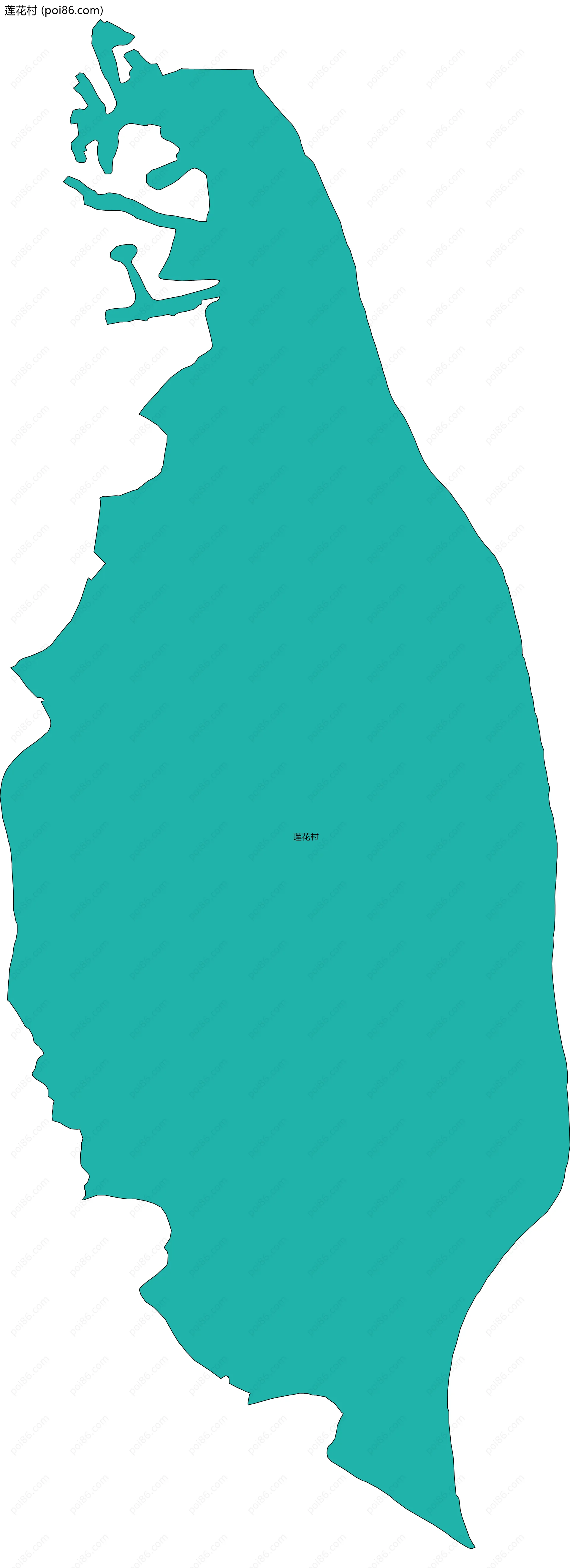 莲花村边界地图