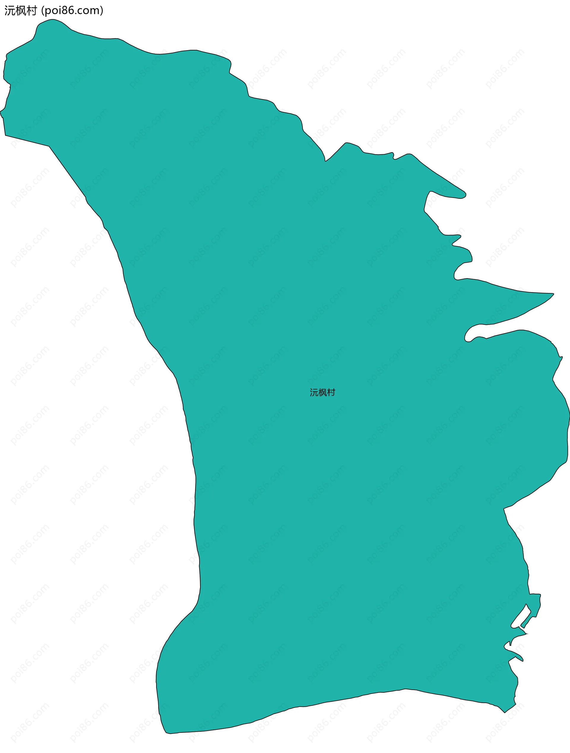 沅枫村边界地图