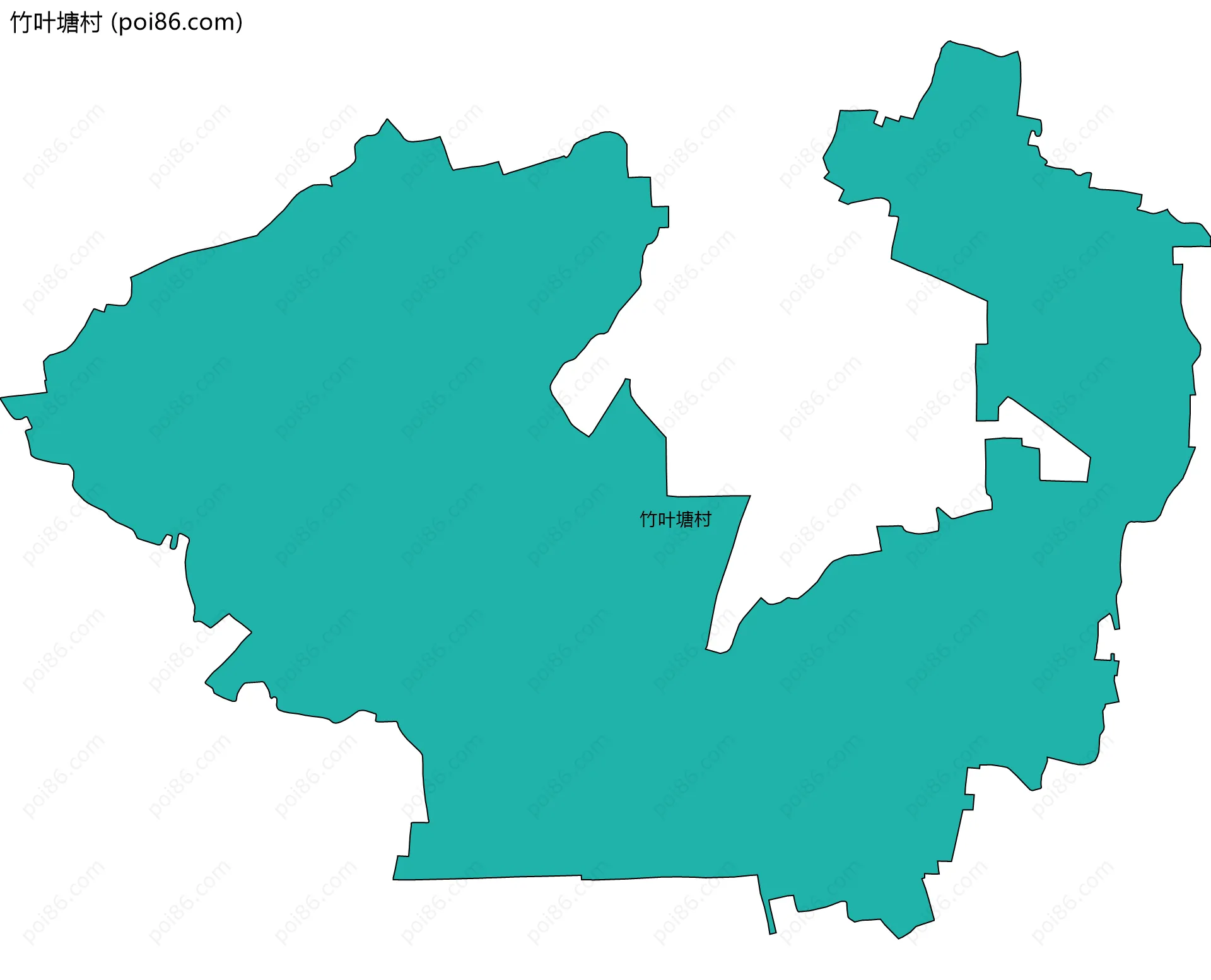竹叶塘村边界地图