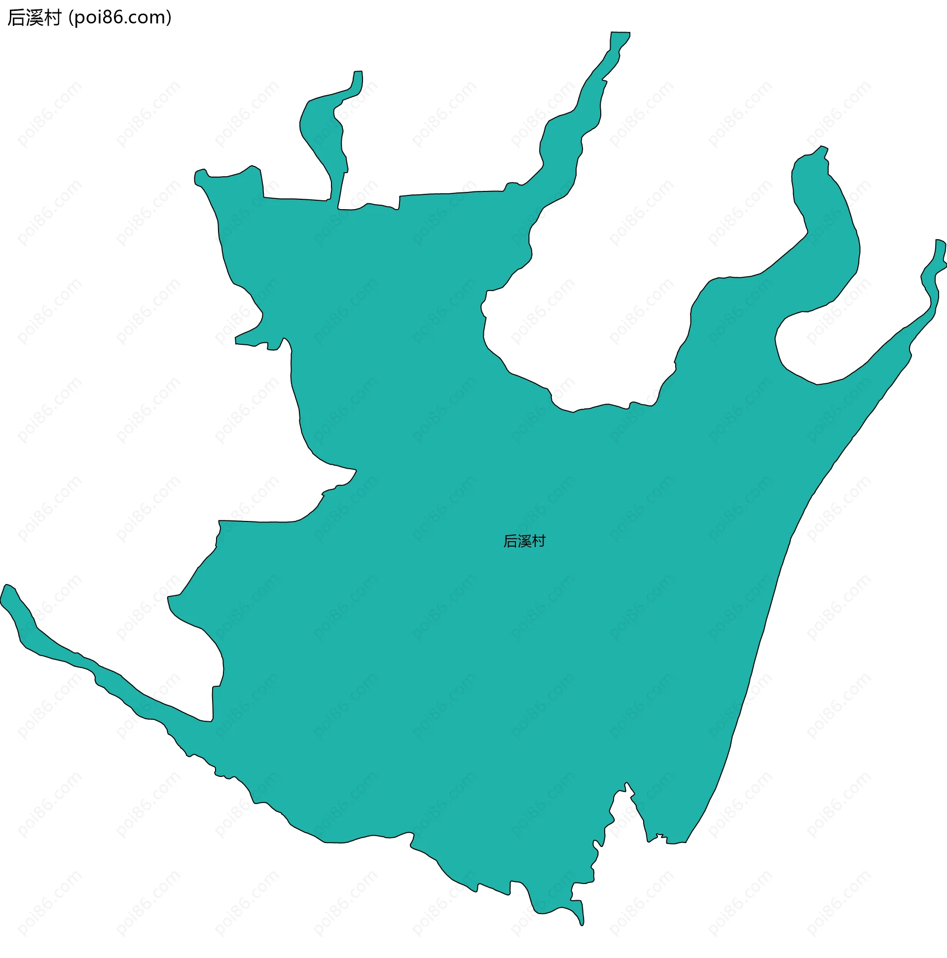 后溪村边界地图