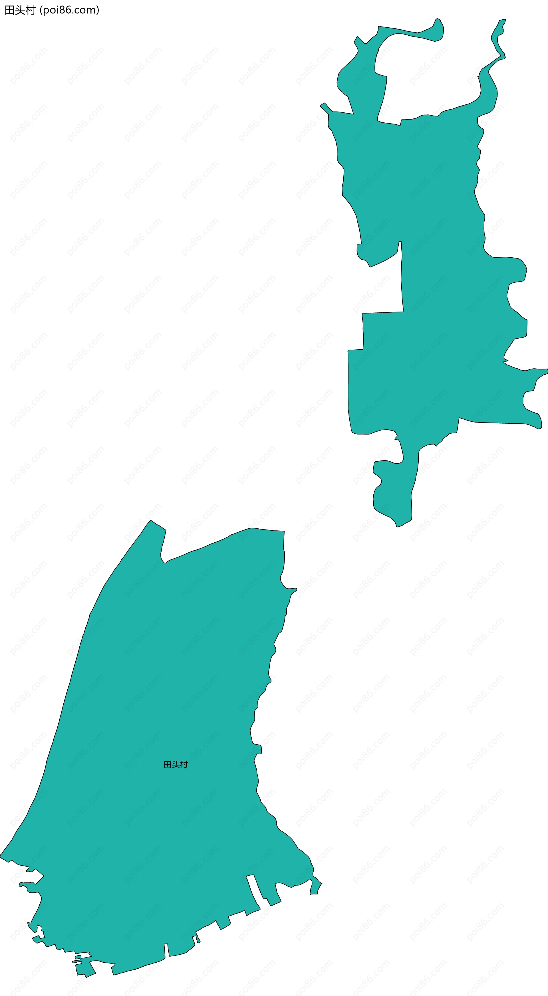 田头村边界地图