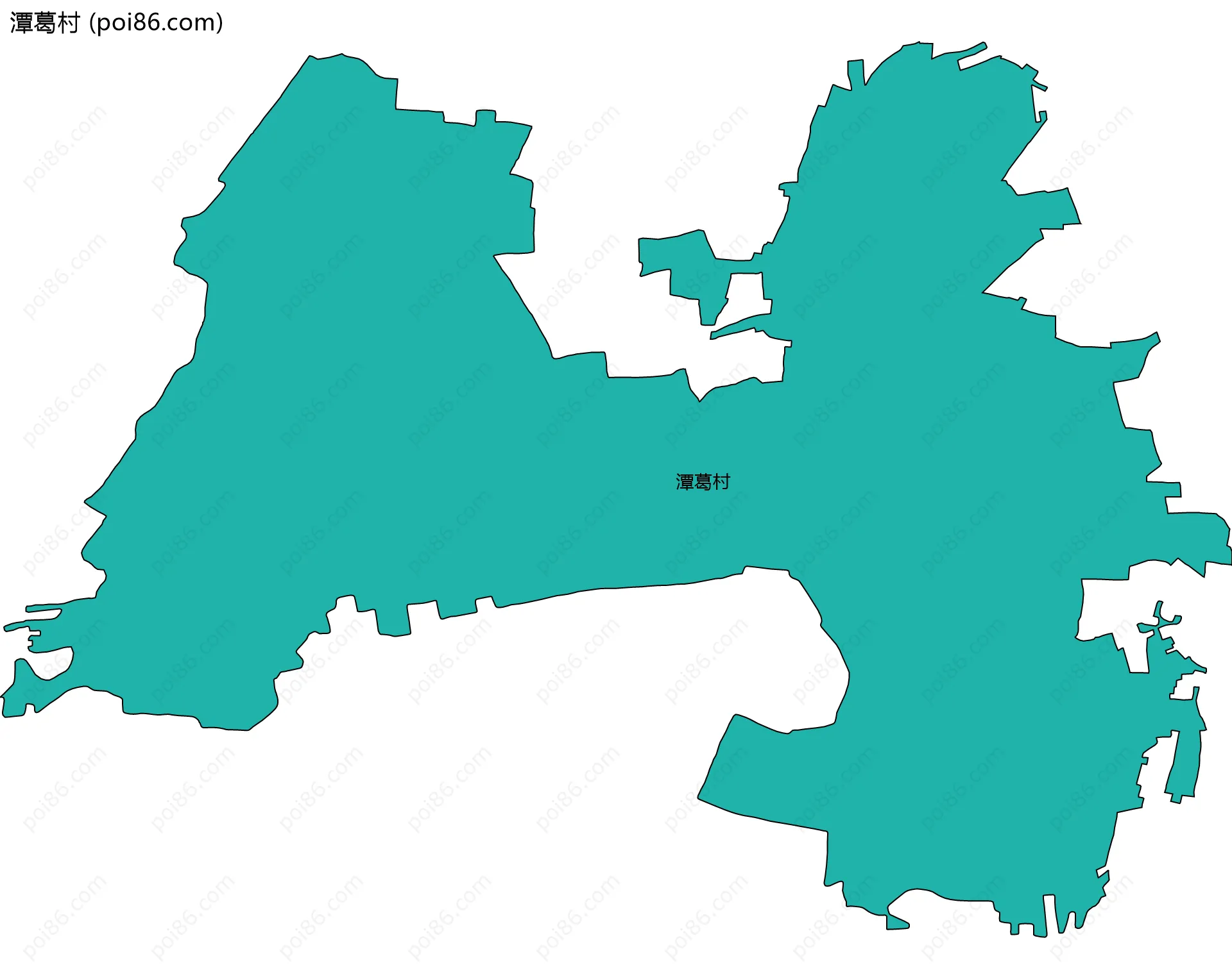 潭葛村边界地图