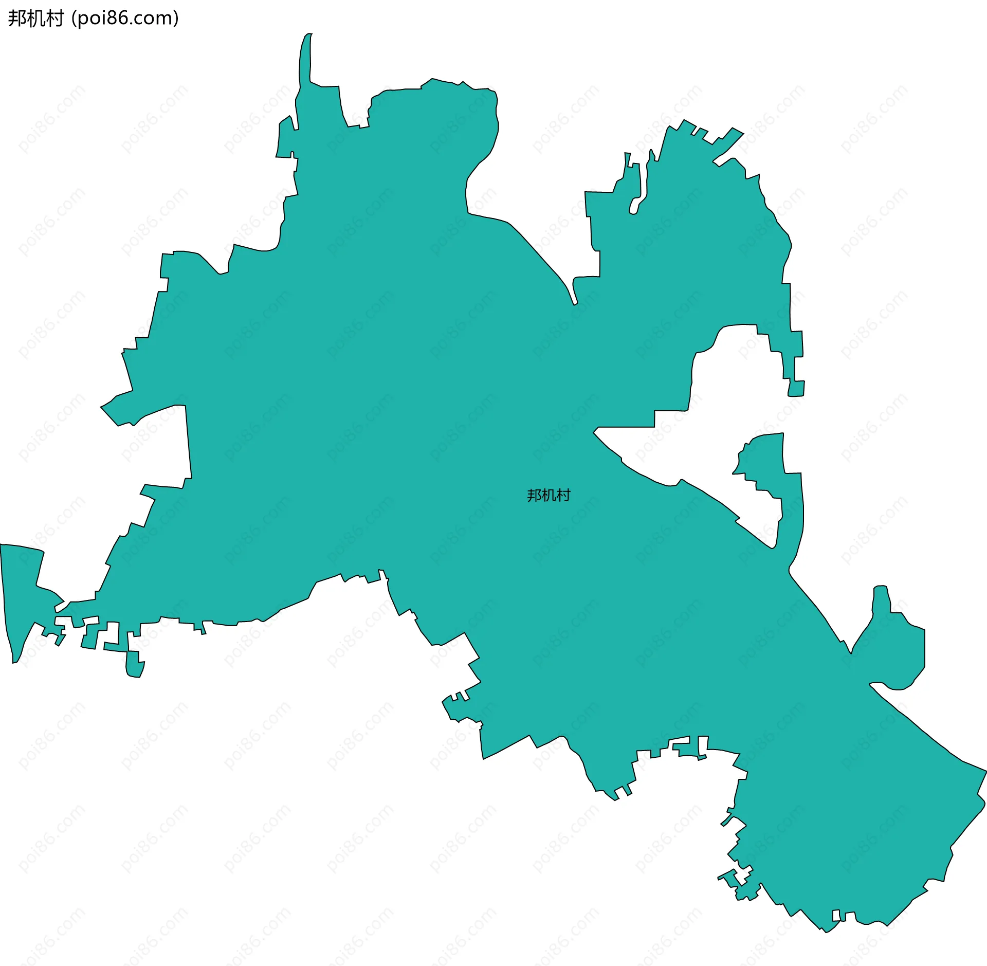 邦机村边界地图