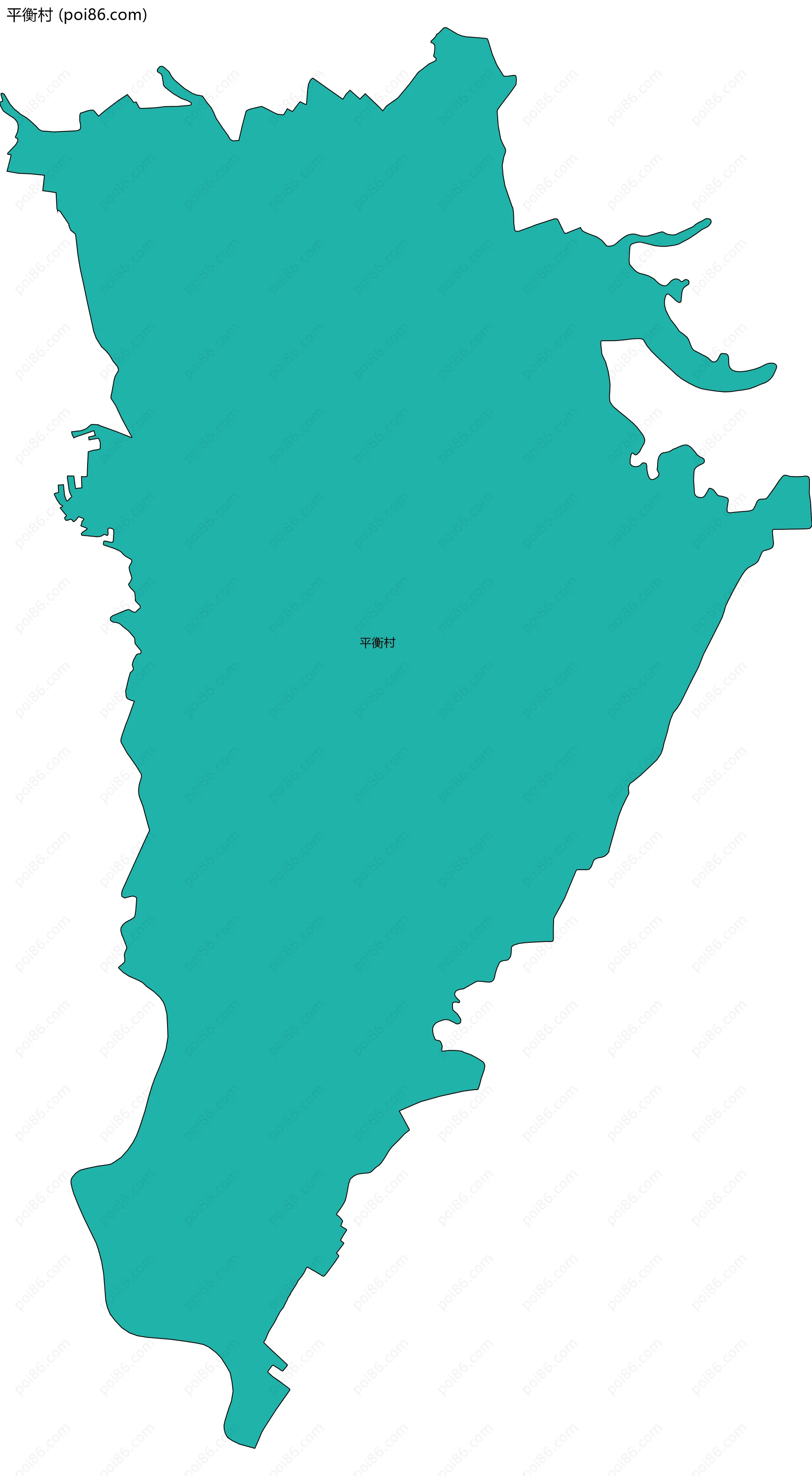 平衡村边界地图