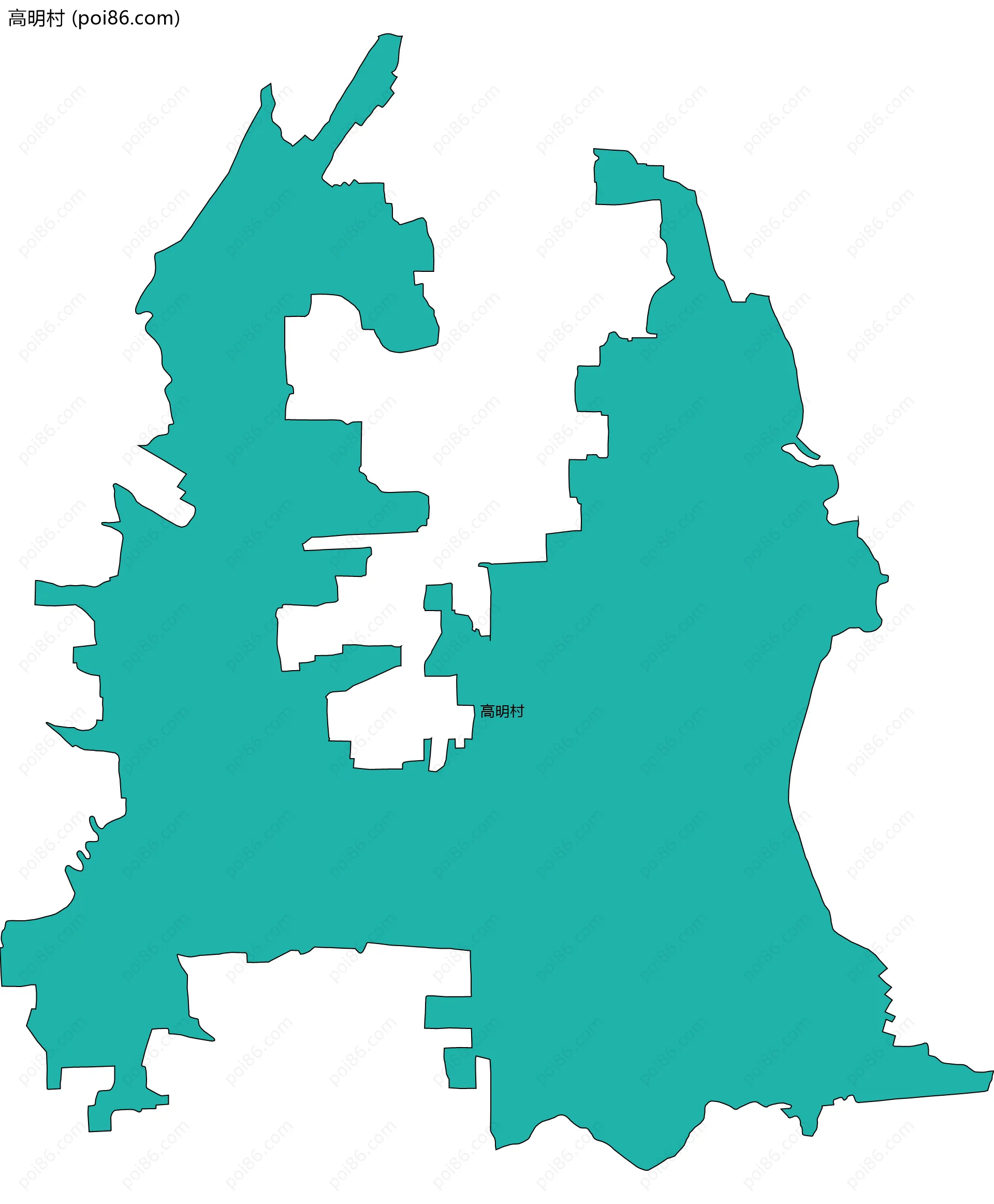 高明村边界地图
