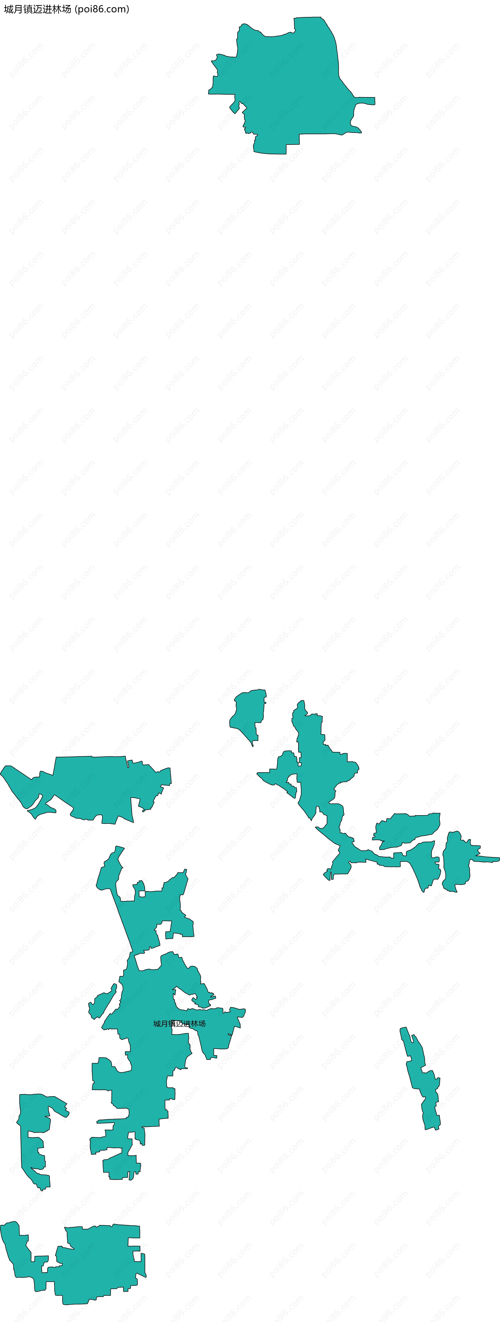 城月镇迈进林场边界地图