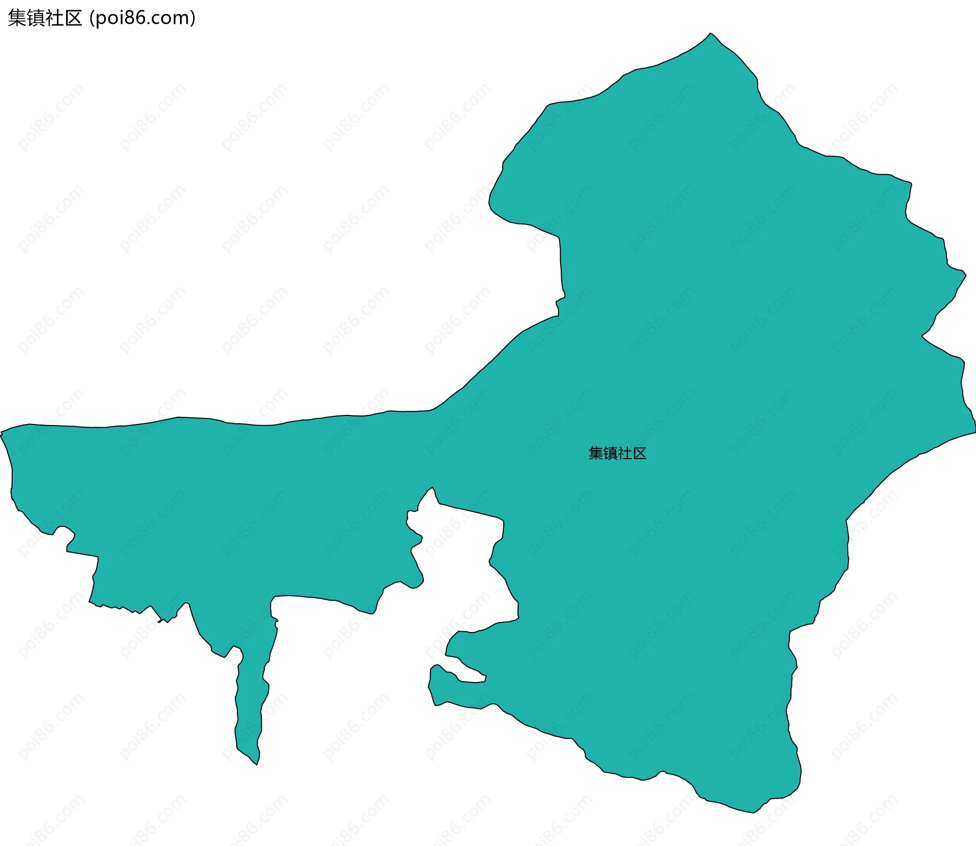 集镇社区边界地图