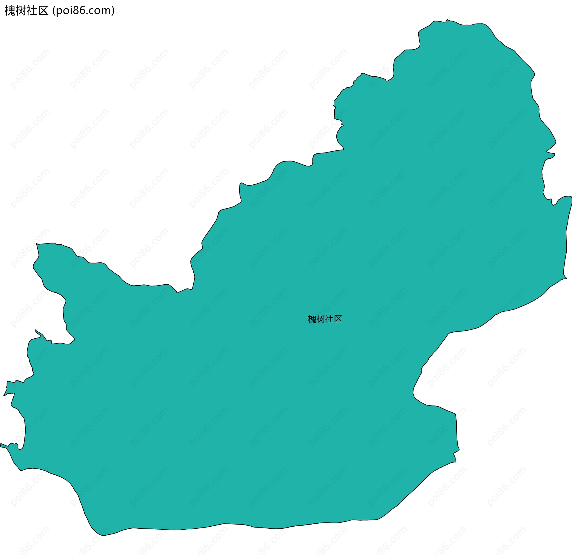 槐树社区边界地图