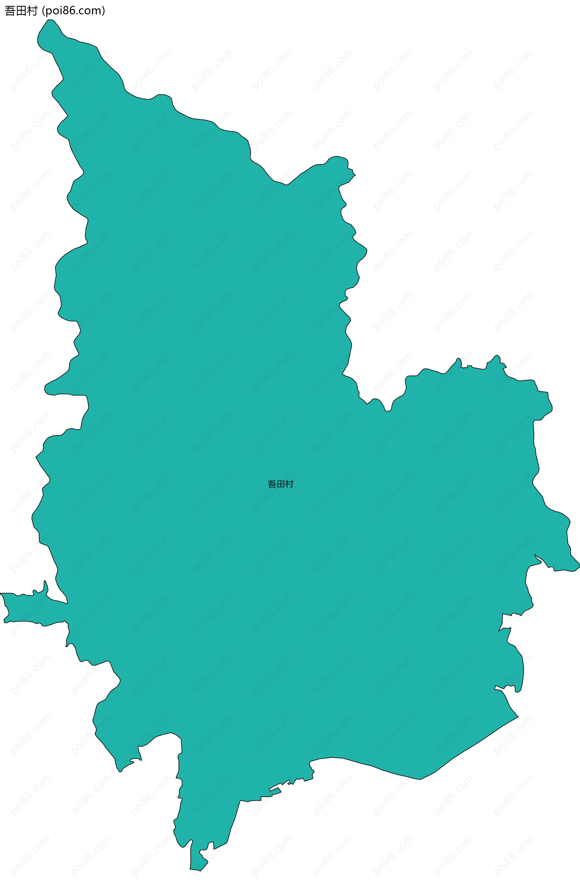 吾田村边界地图