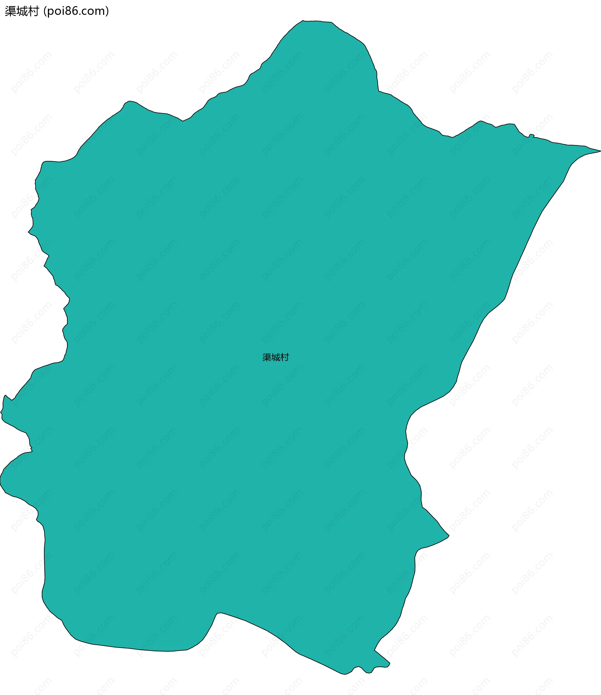 渠城村边界地图