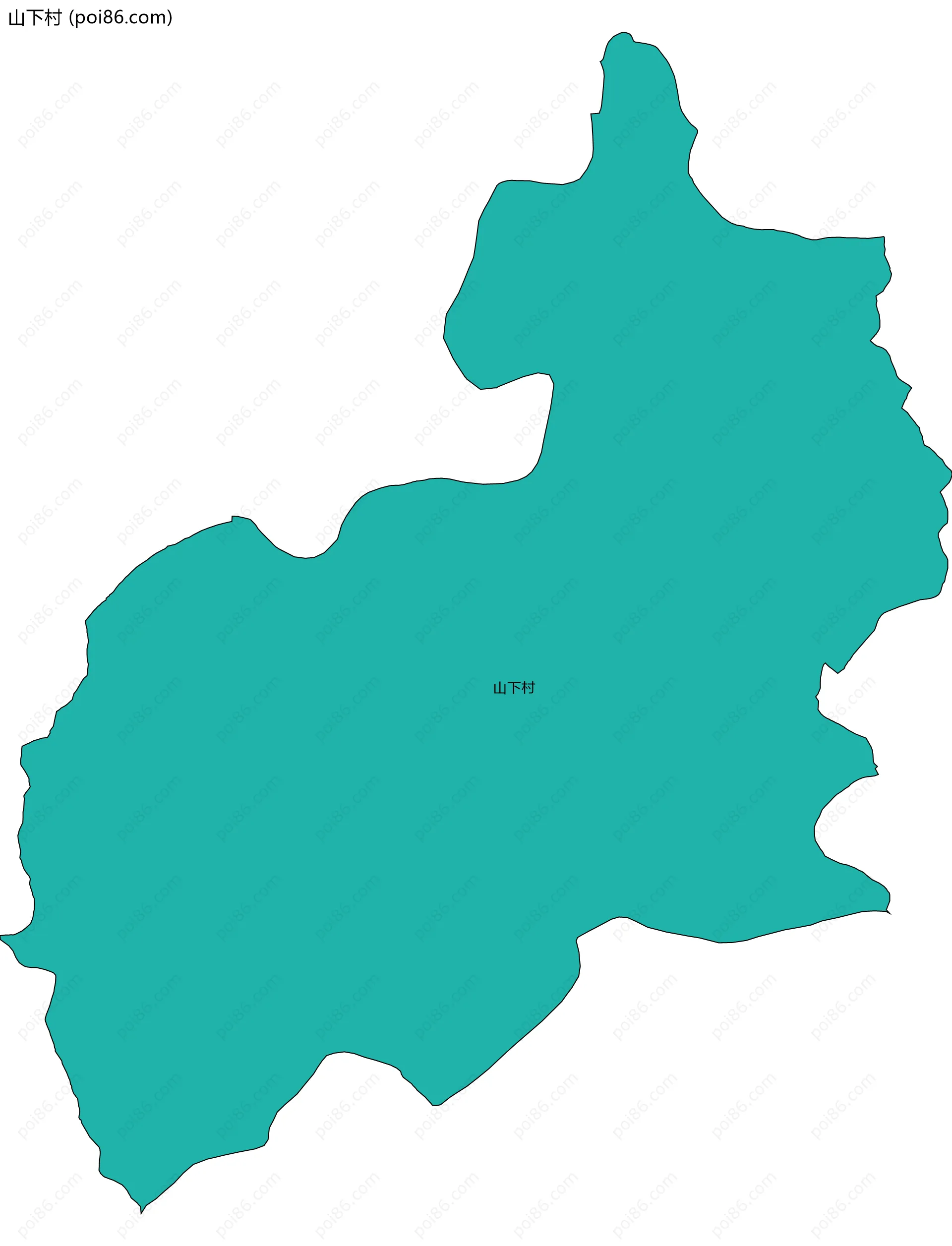 山下村边界地图