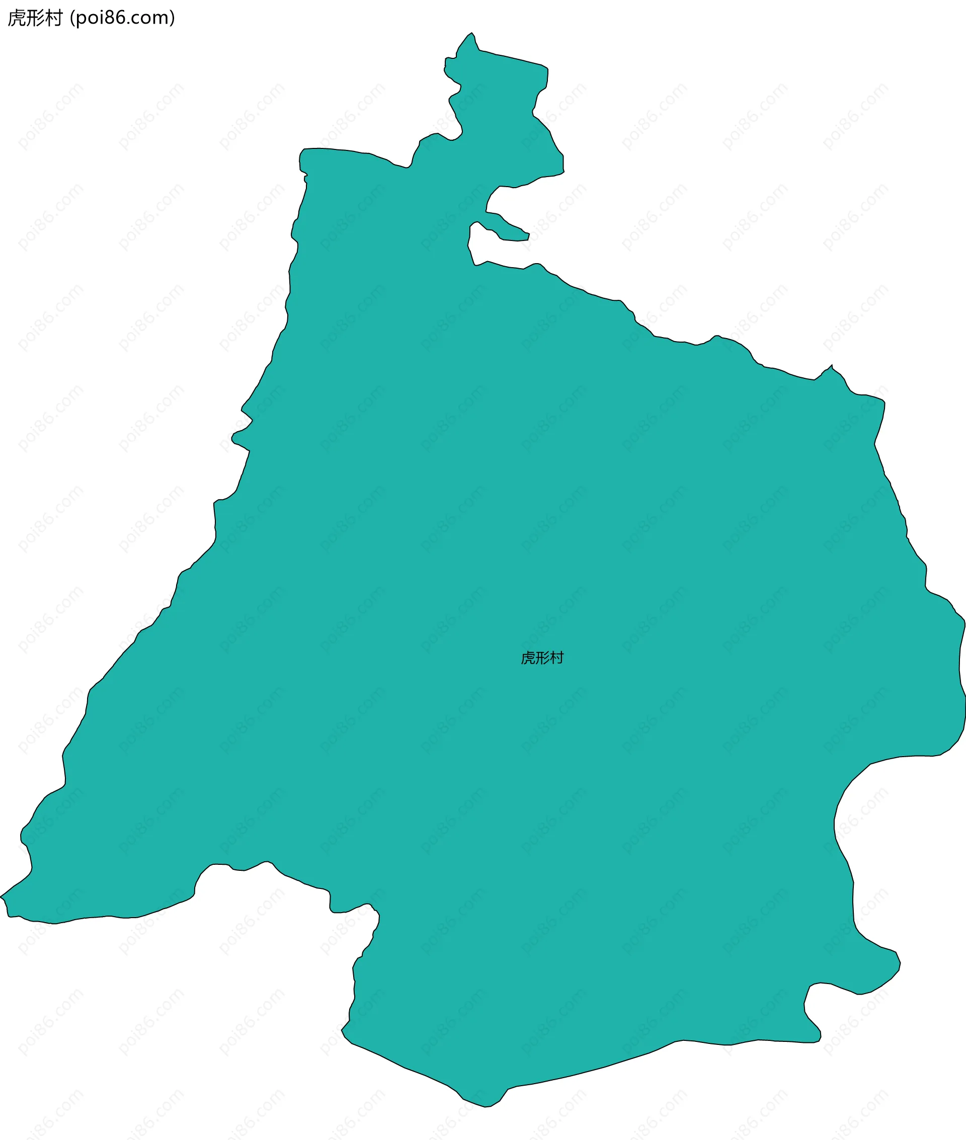 虎形村边界地图