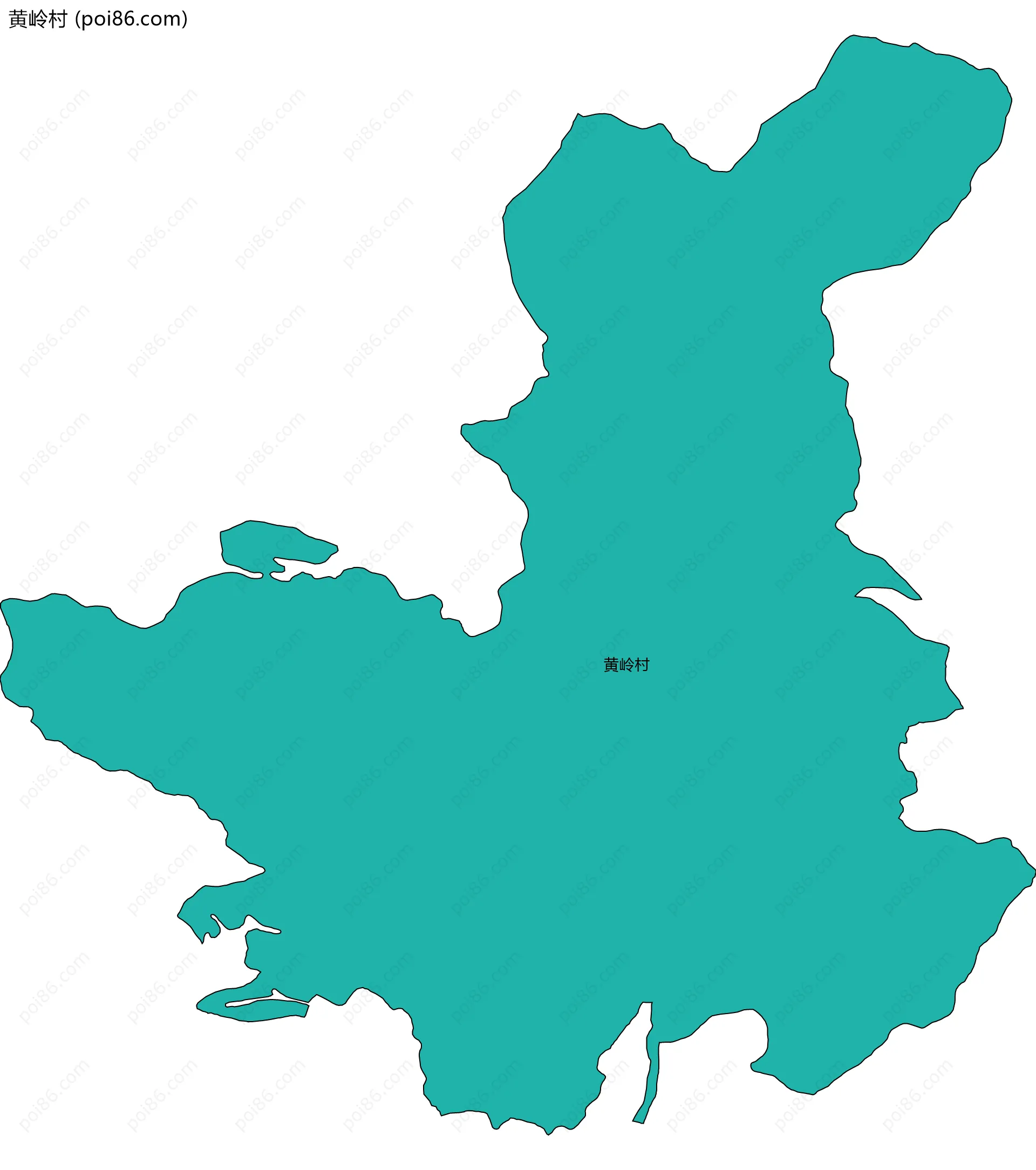 黄岭村边界地图