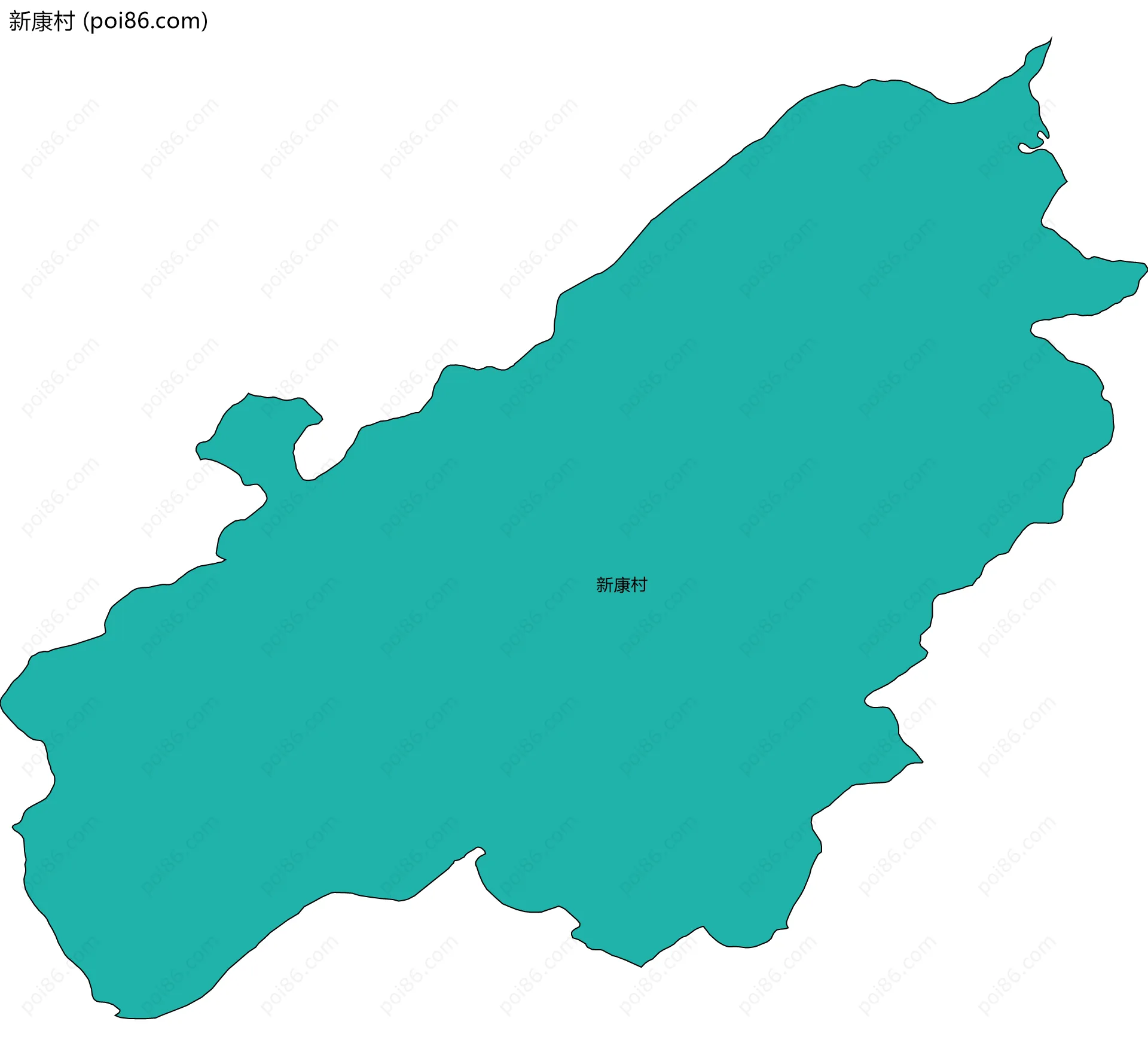 新康村边界地图
