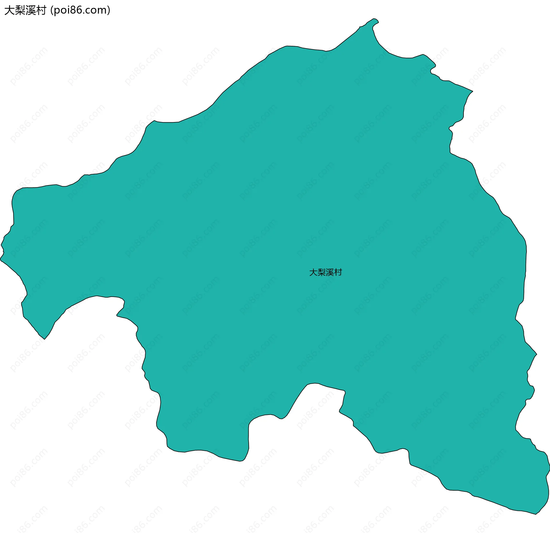 大梨溪村边界地图