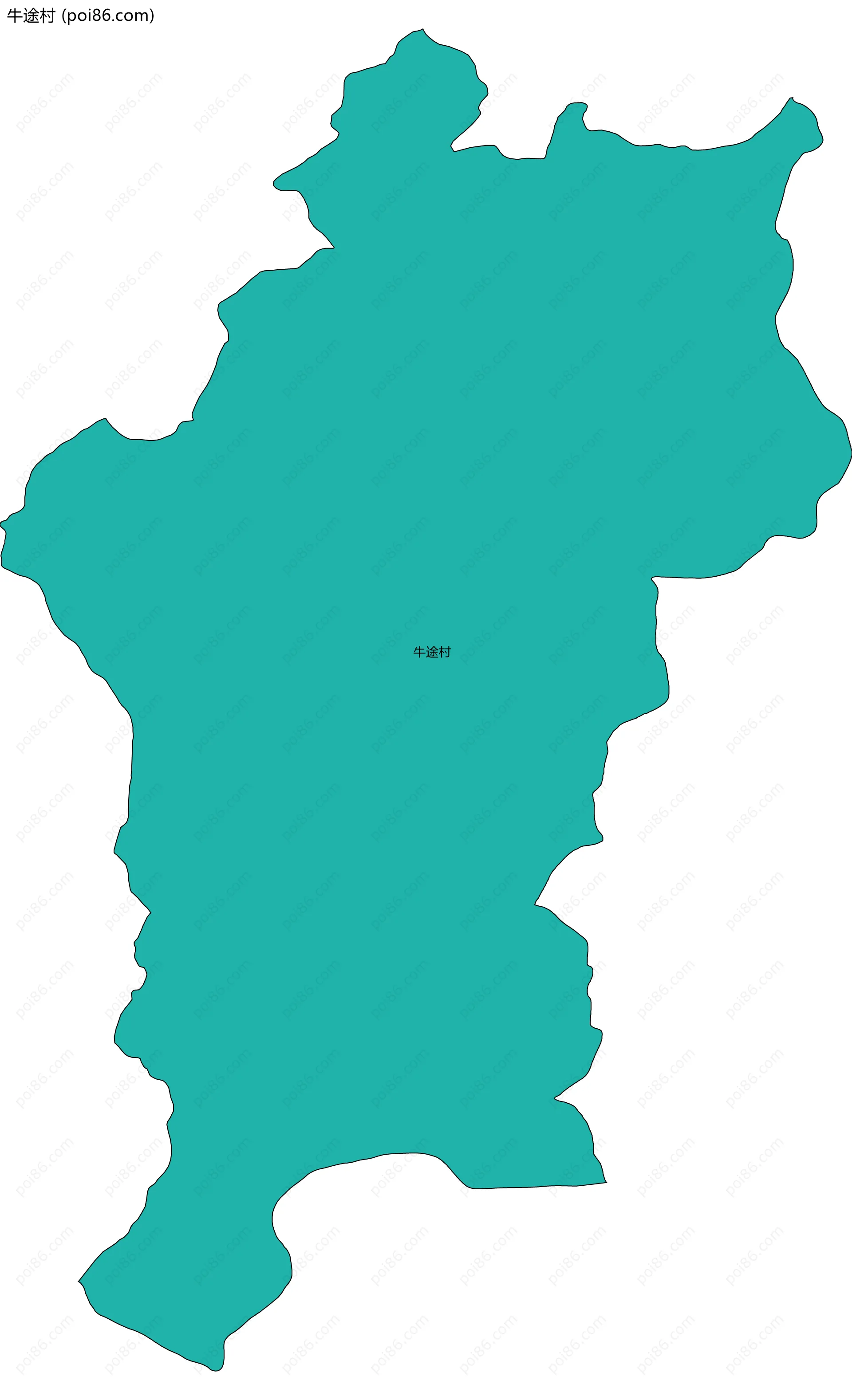 牛途村边界地图
