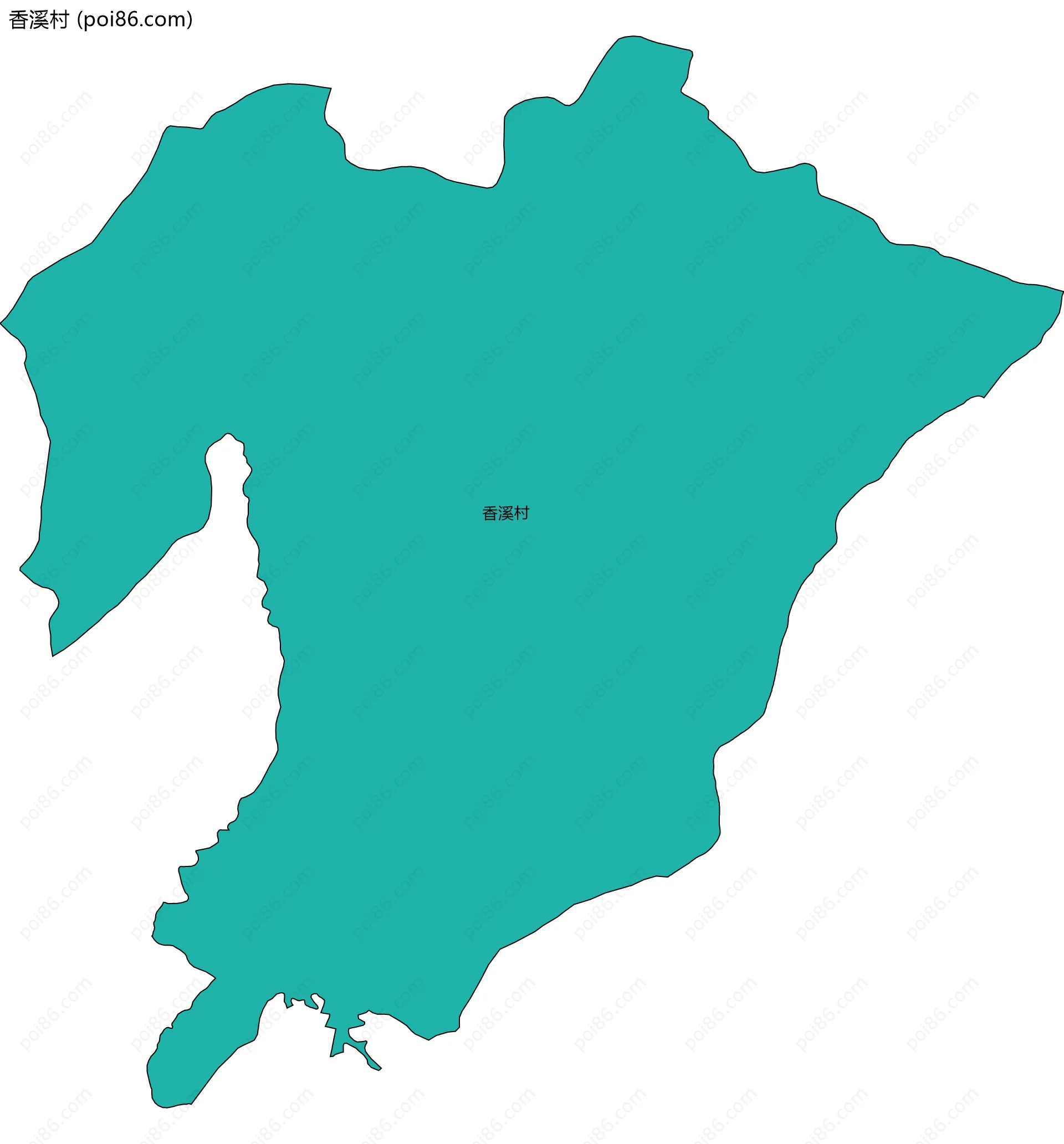 香溪村边界地图