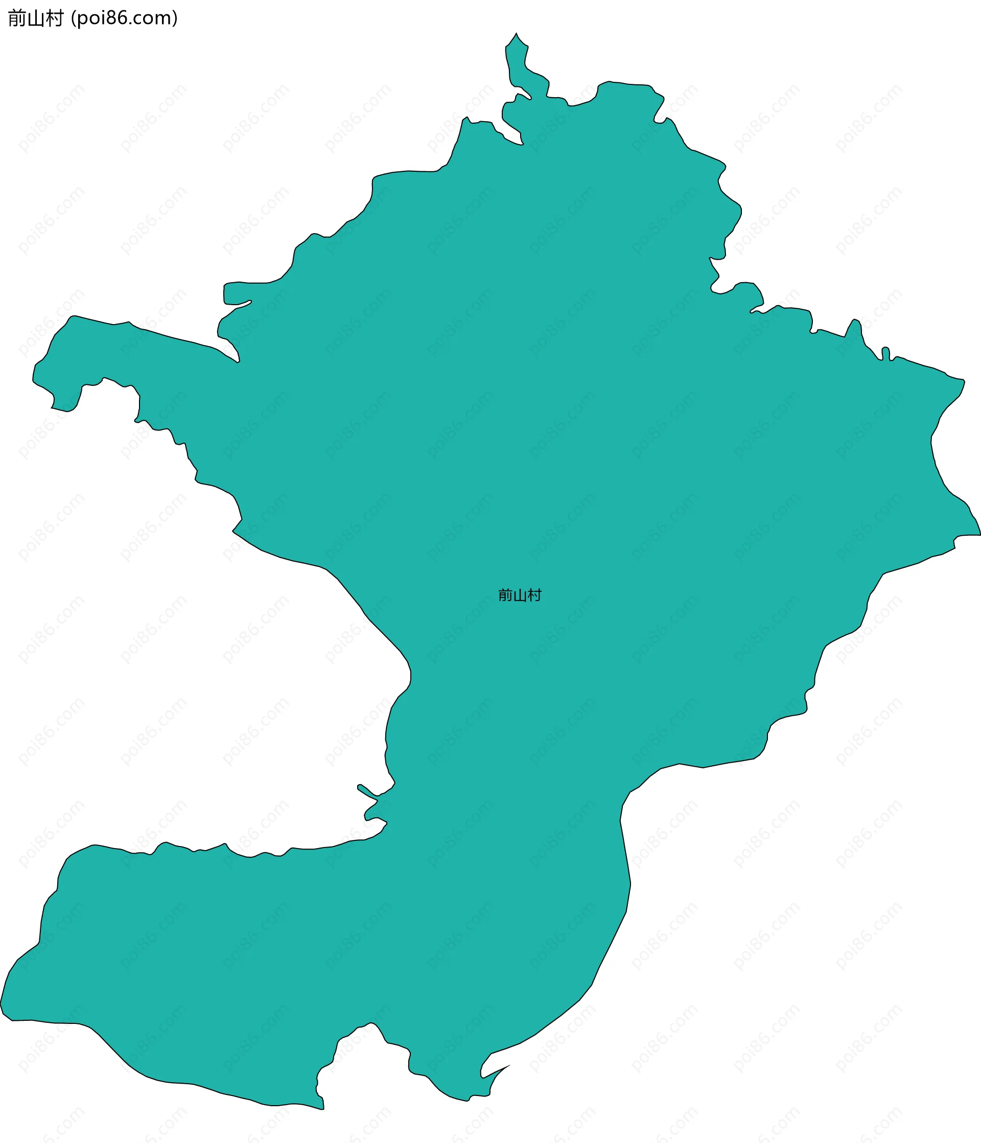 前山村边界地图