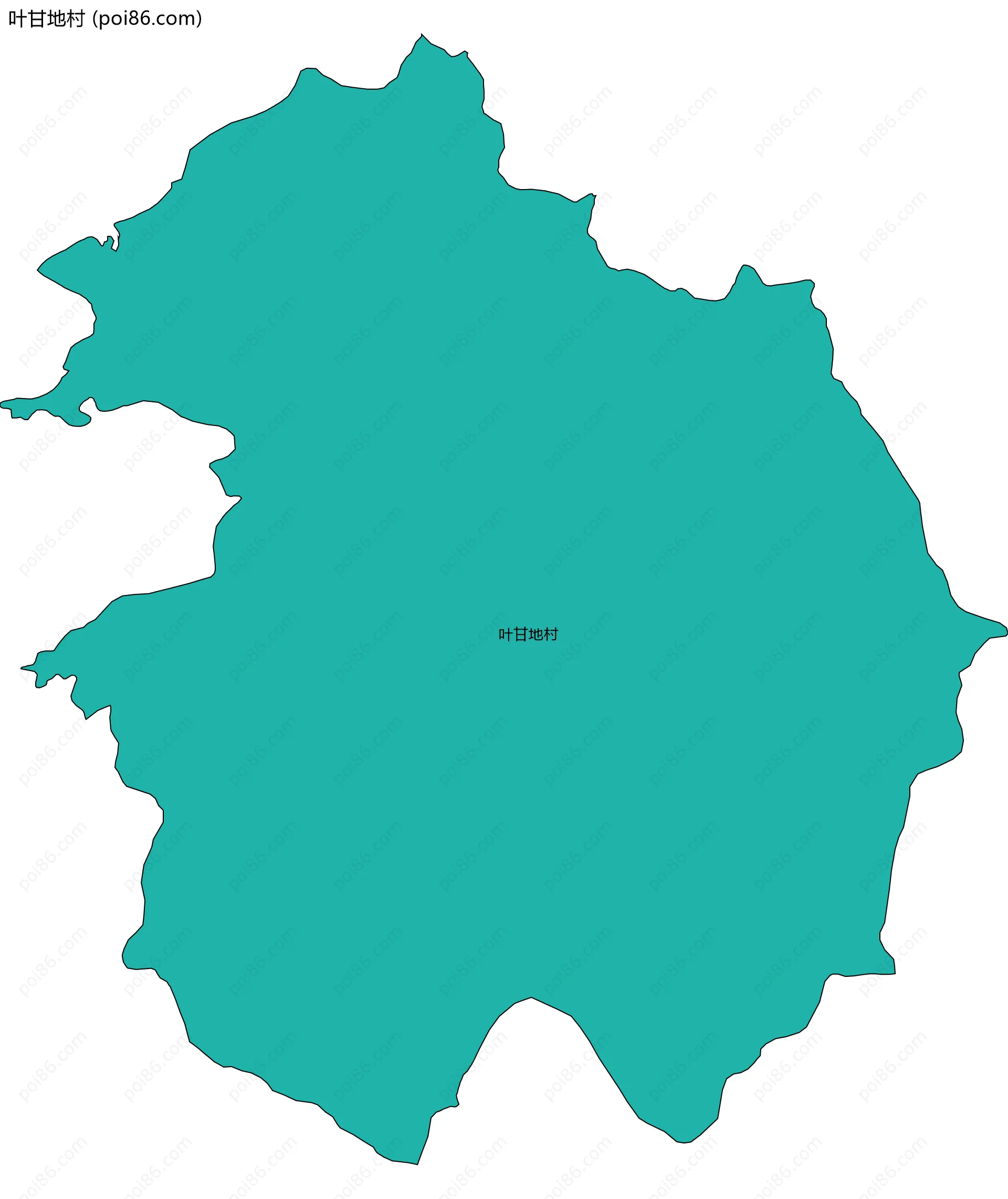 叶甘地村边界地图