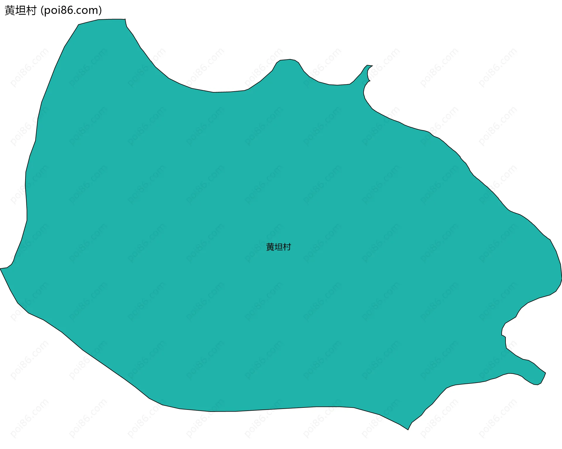 黄坦村边界地图