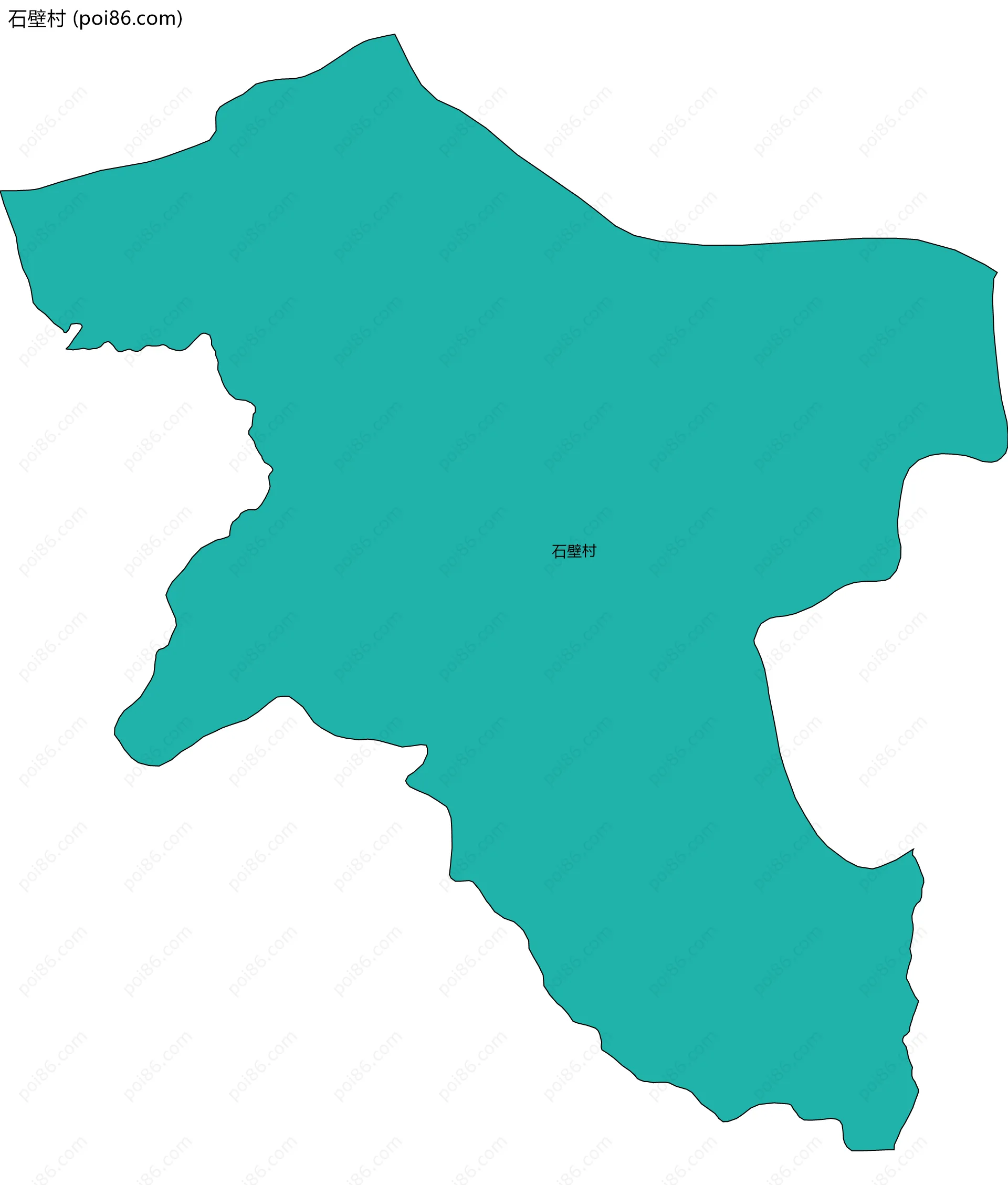 石壁村边界地图
