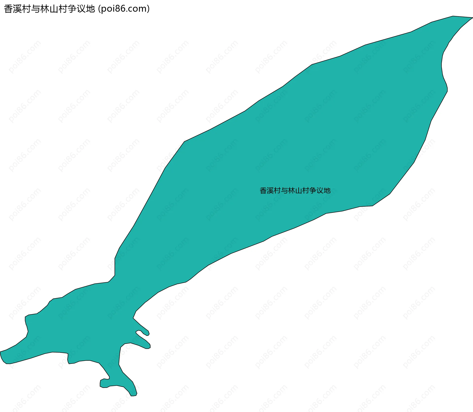 香溪村与林山村争议地边界地图