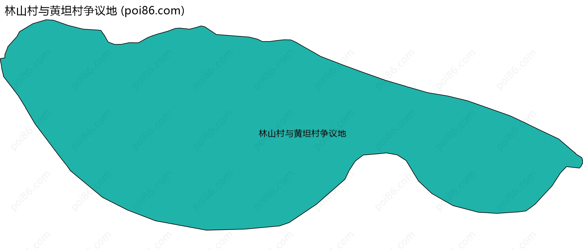 林山村与黄坦村争议地边界地图