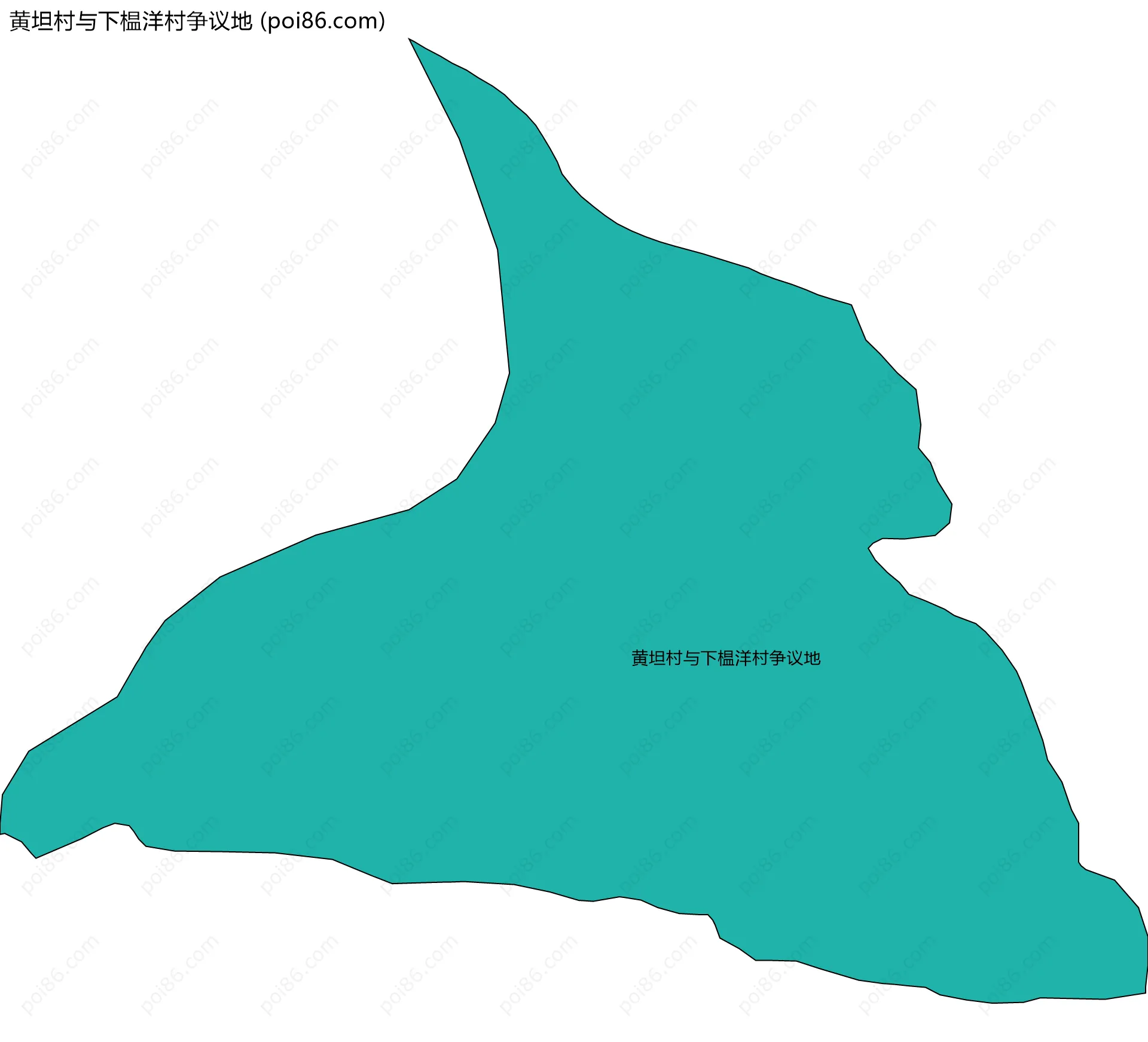 黄坦村与下榅洋村争议地边界地图