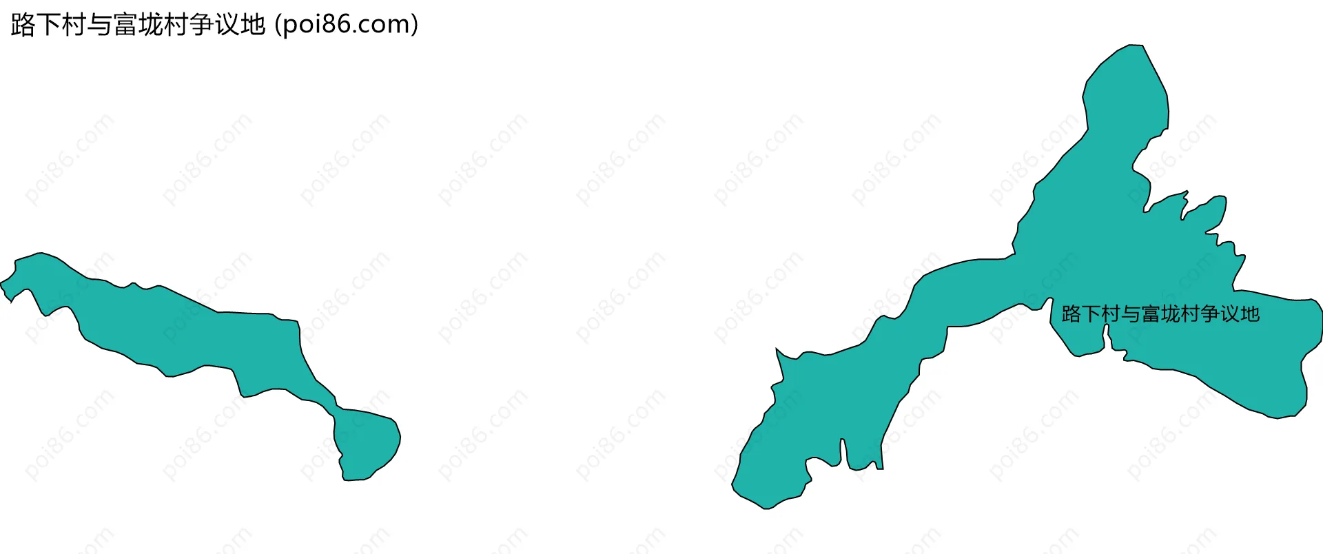 路下村与富垅村争议地边界地图
