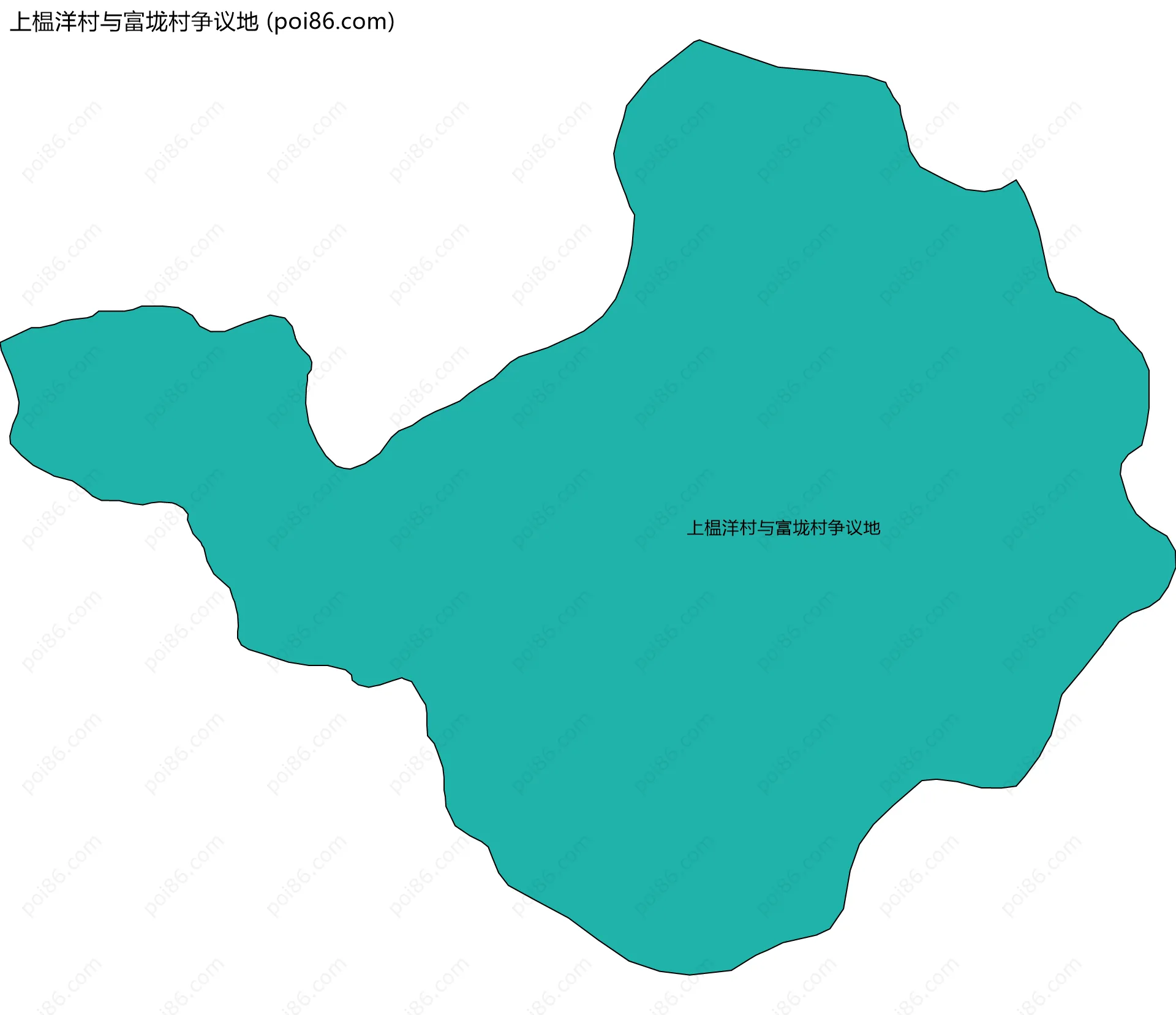 上榅洋村与富垅村争议地边界地图