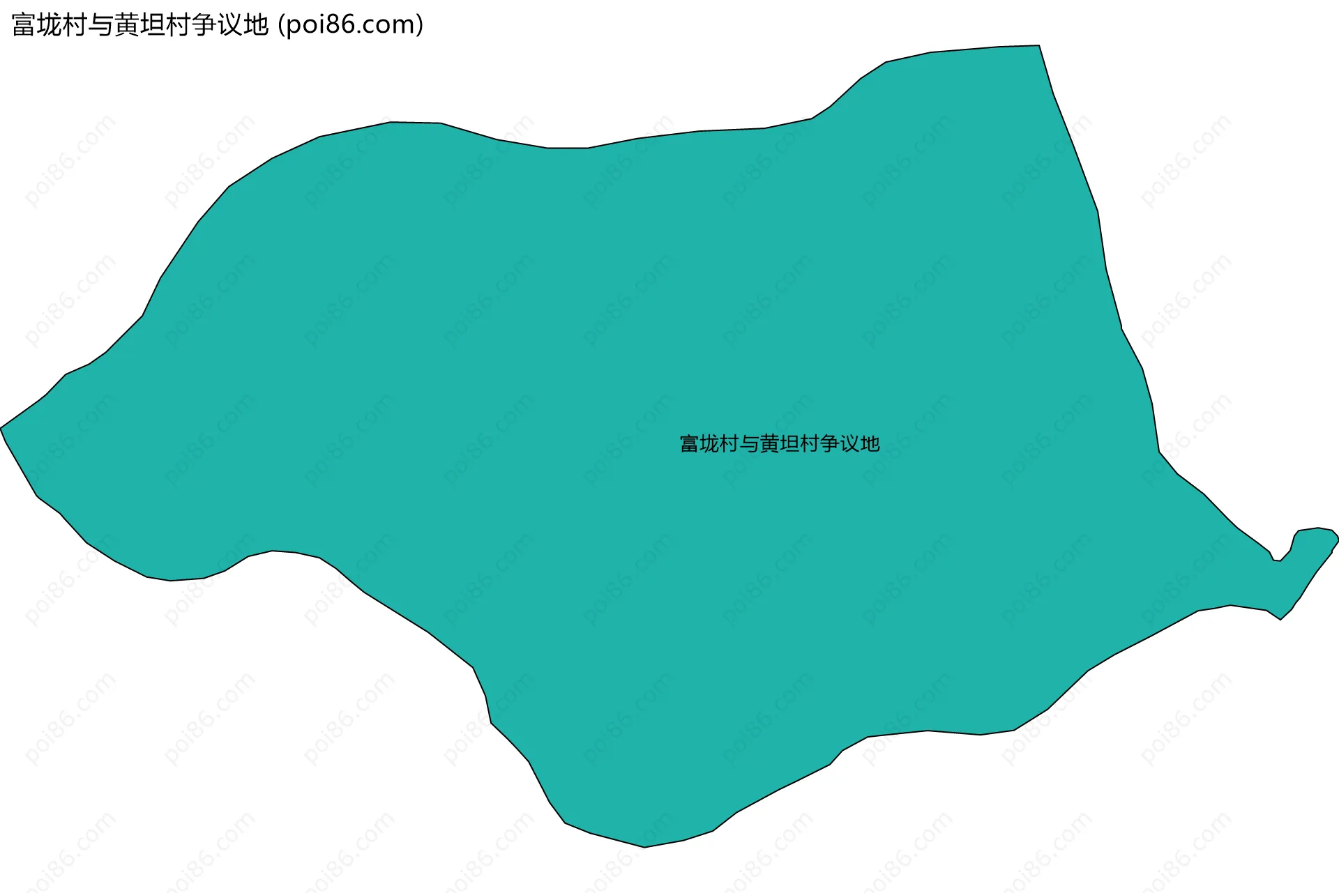 富垅村与黄坦村争议地边界地图