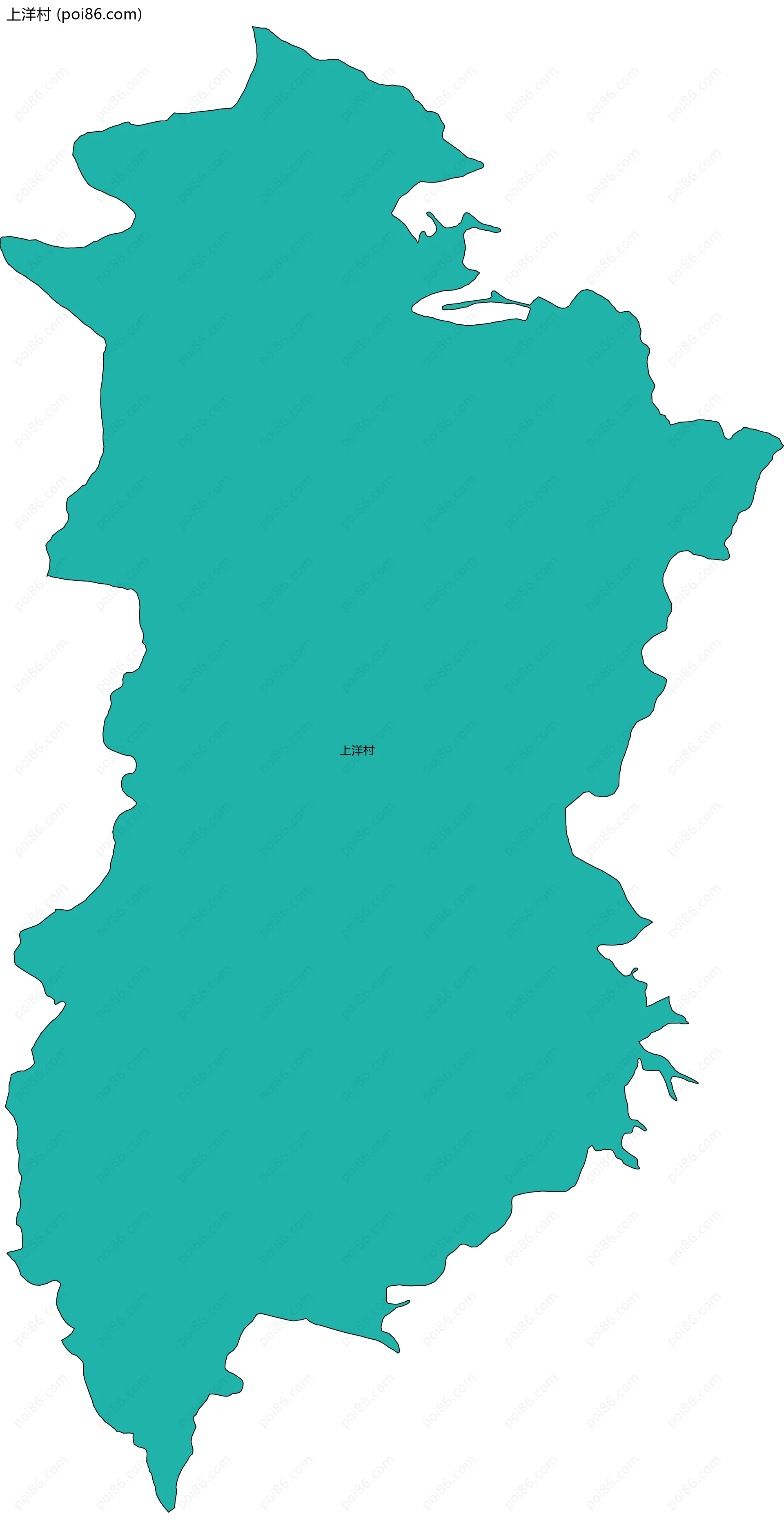 上洋村边界地图