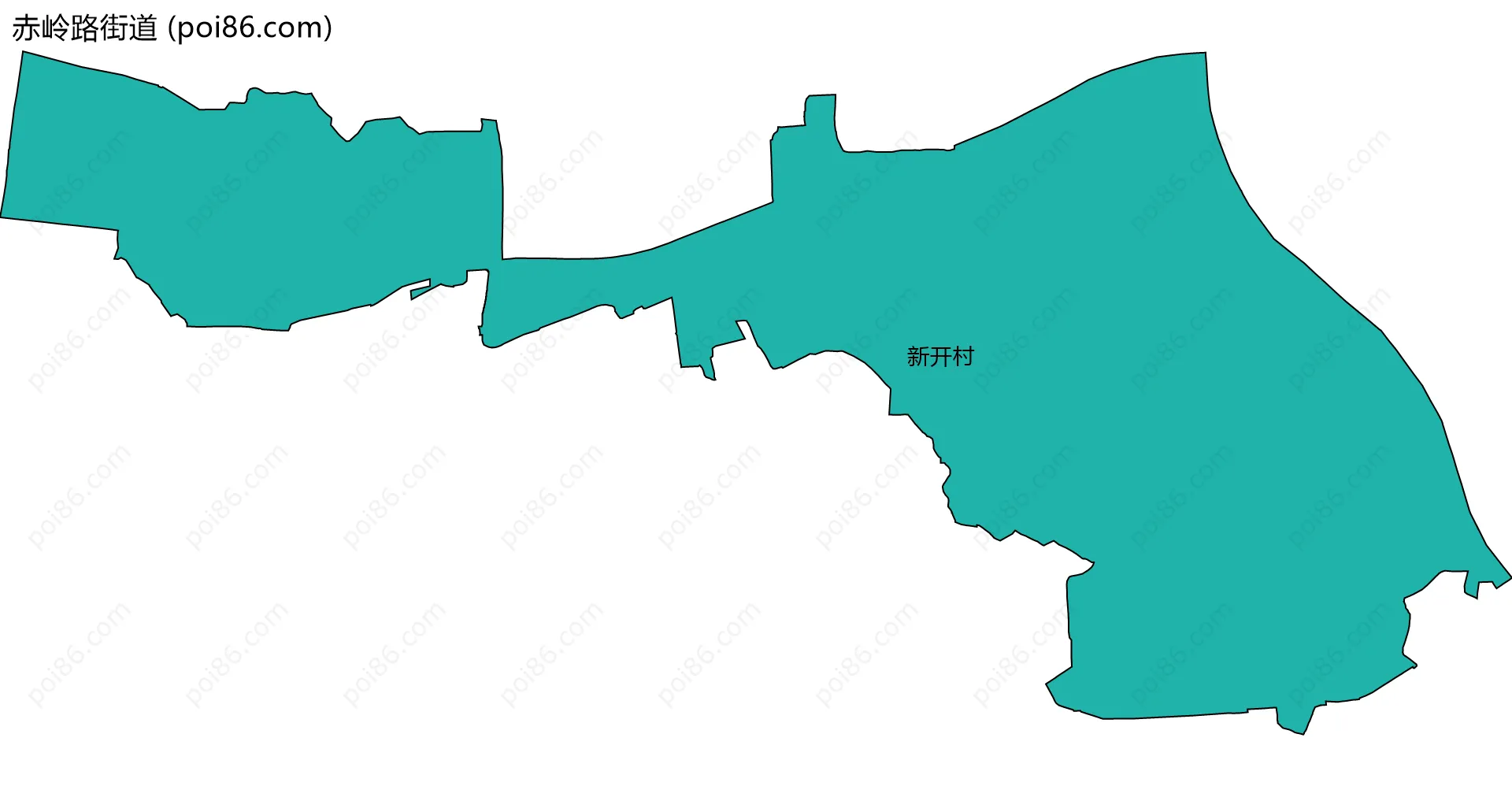 赤岭路街道边界地图(五级行政区划)