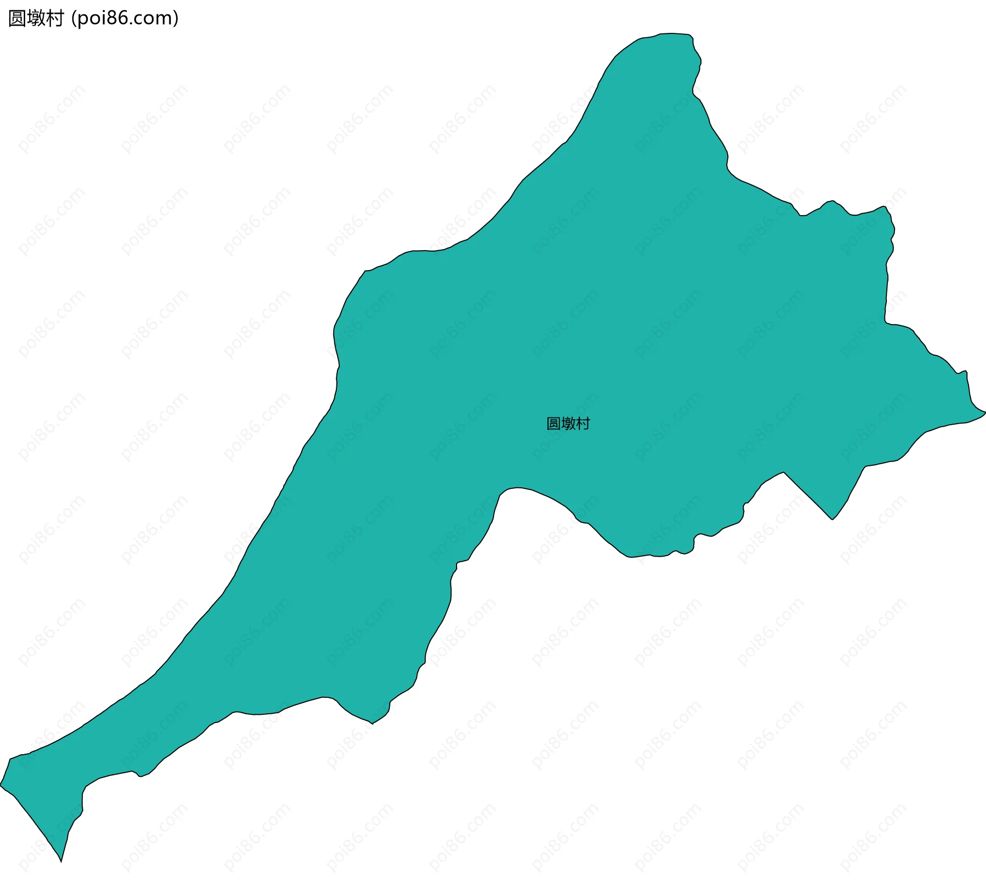 圆墩村边界地图