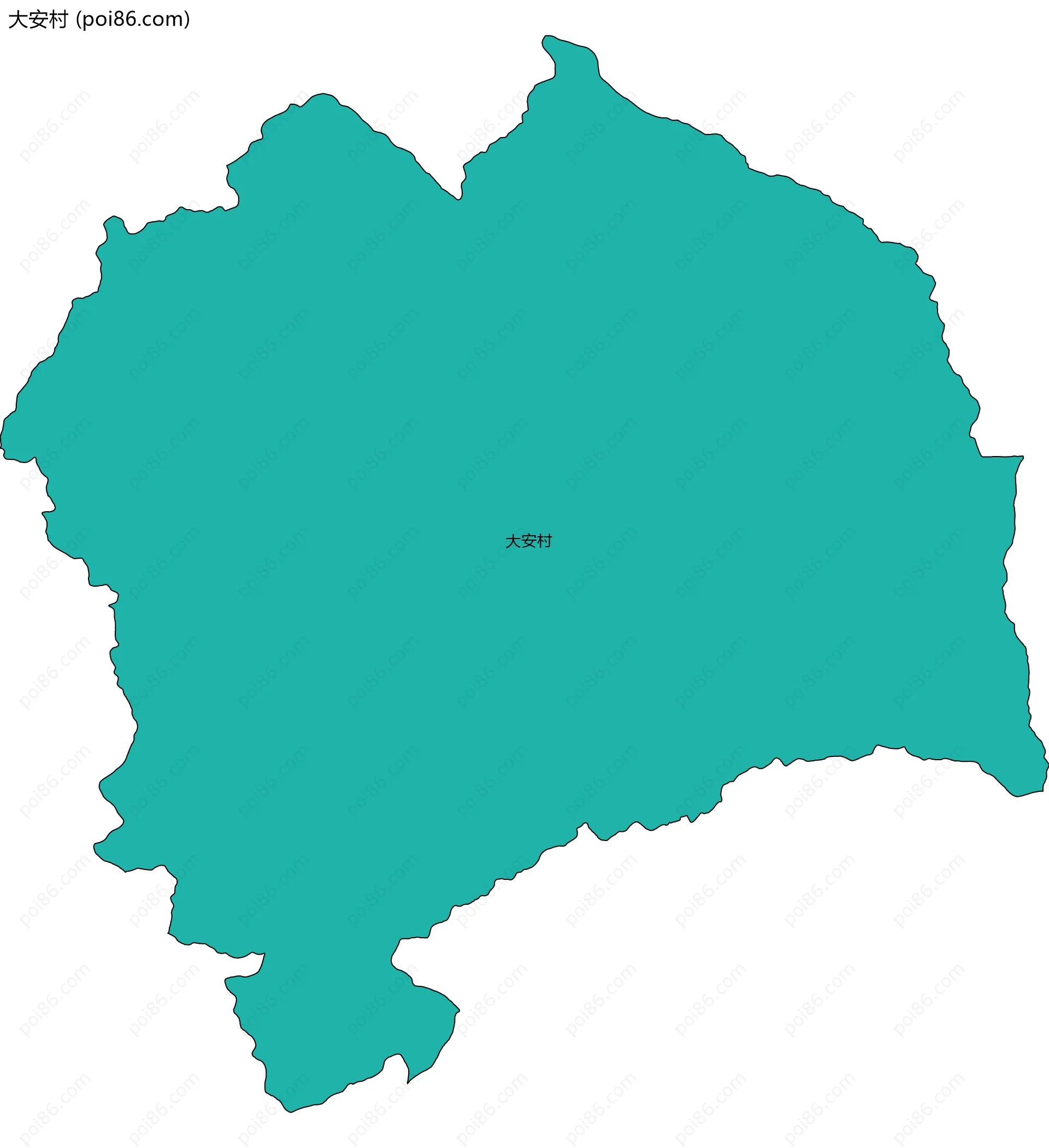 大安村边界地图