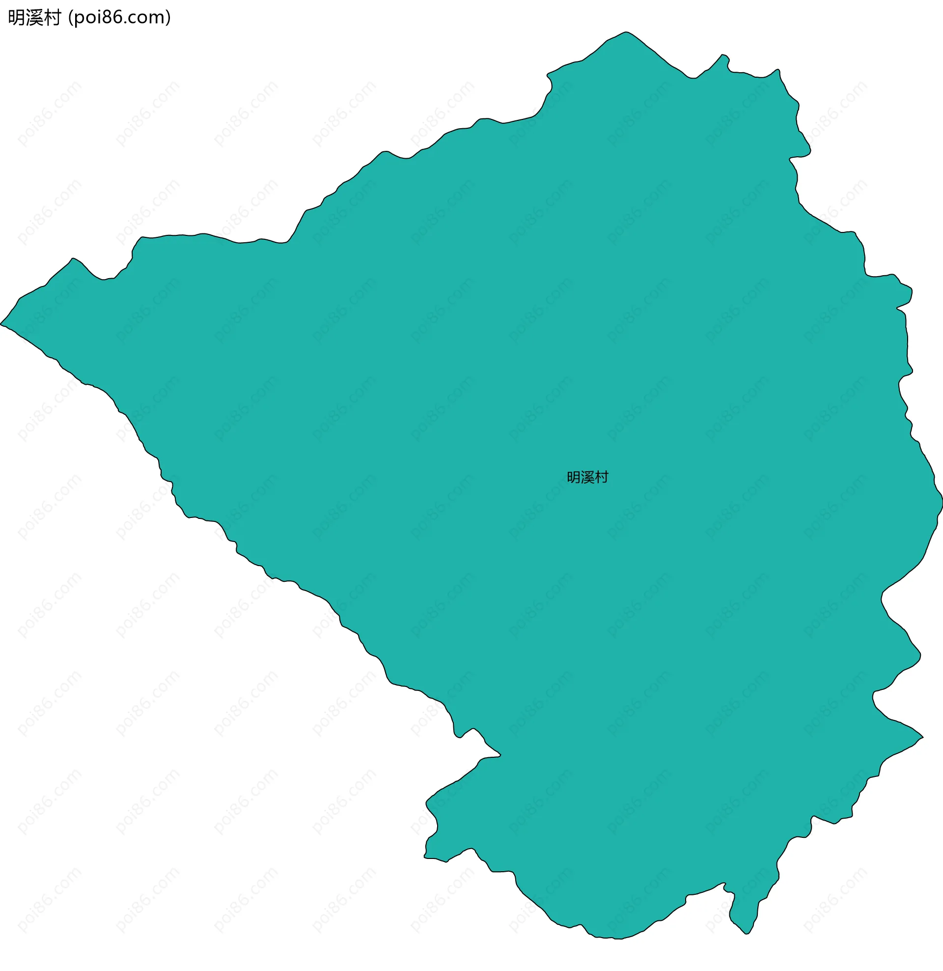 明溪村边界地图