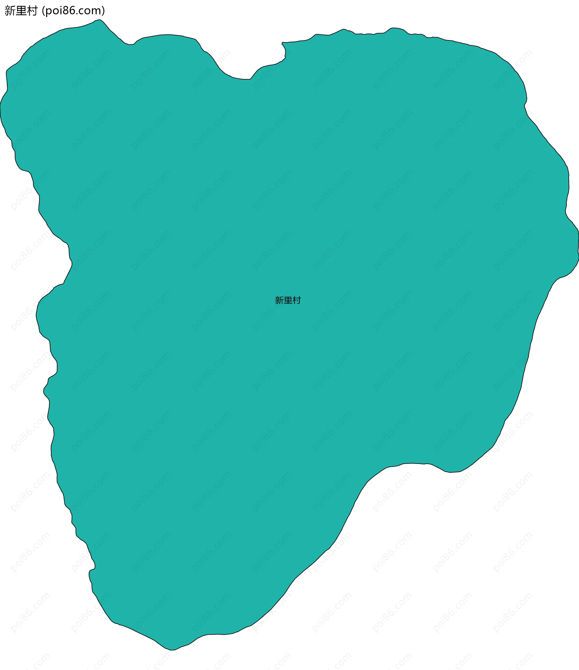 新里村边界地图