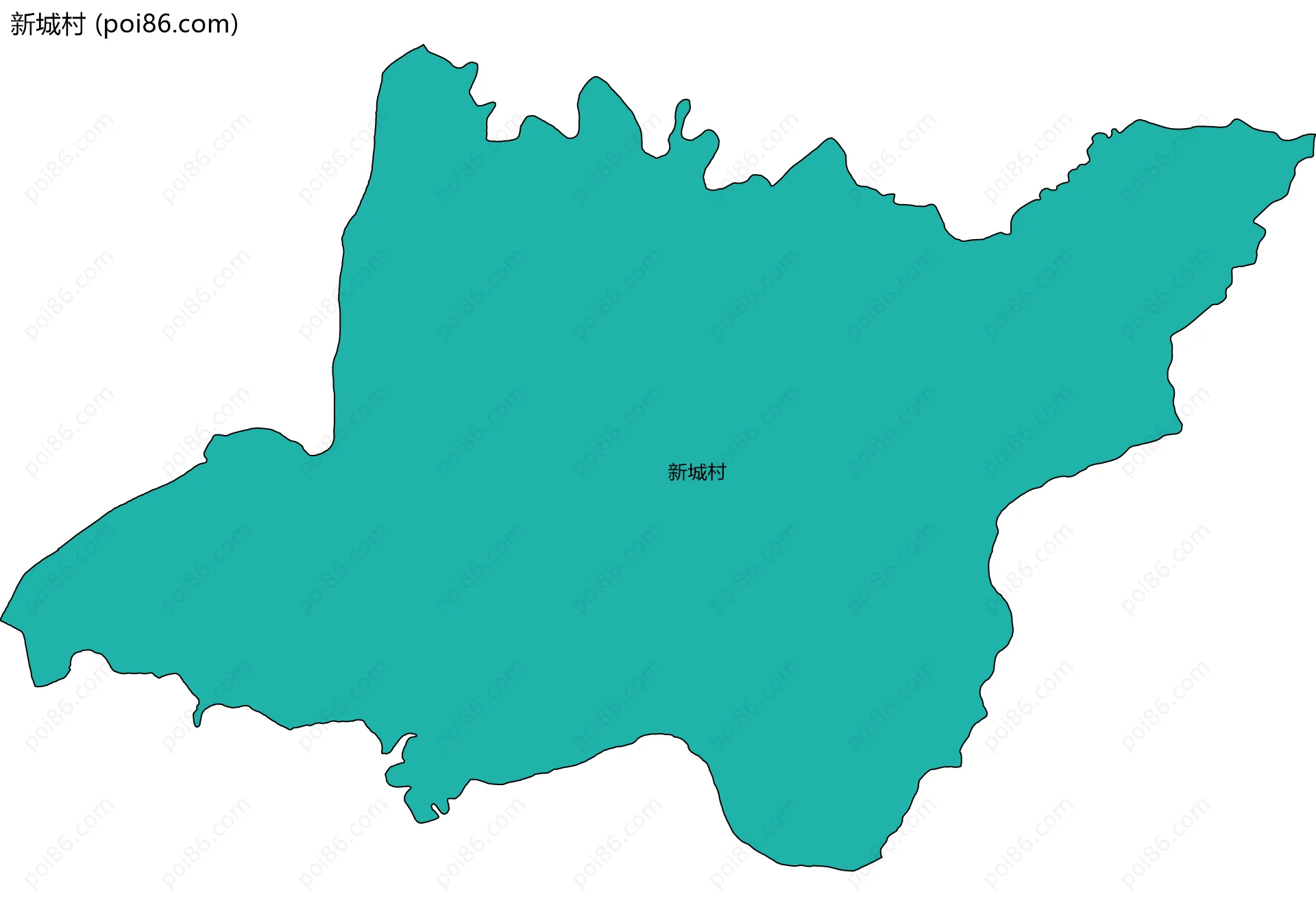 新城村边界地图