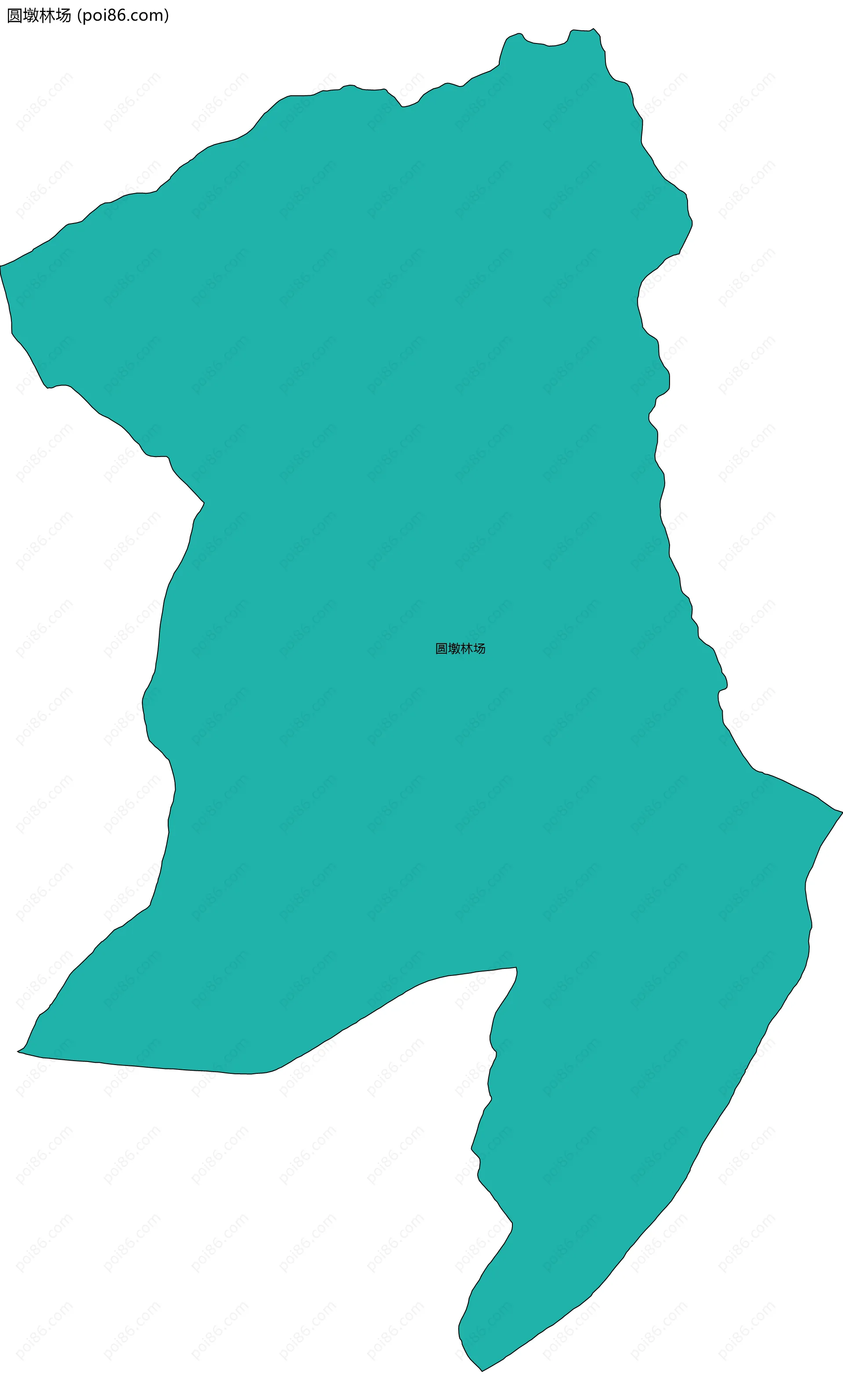 圆墩林场边界地图