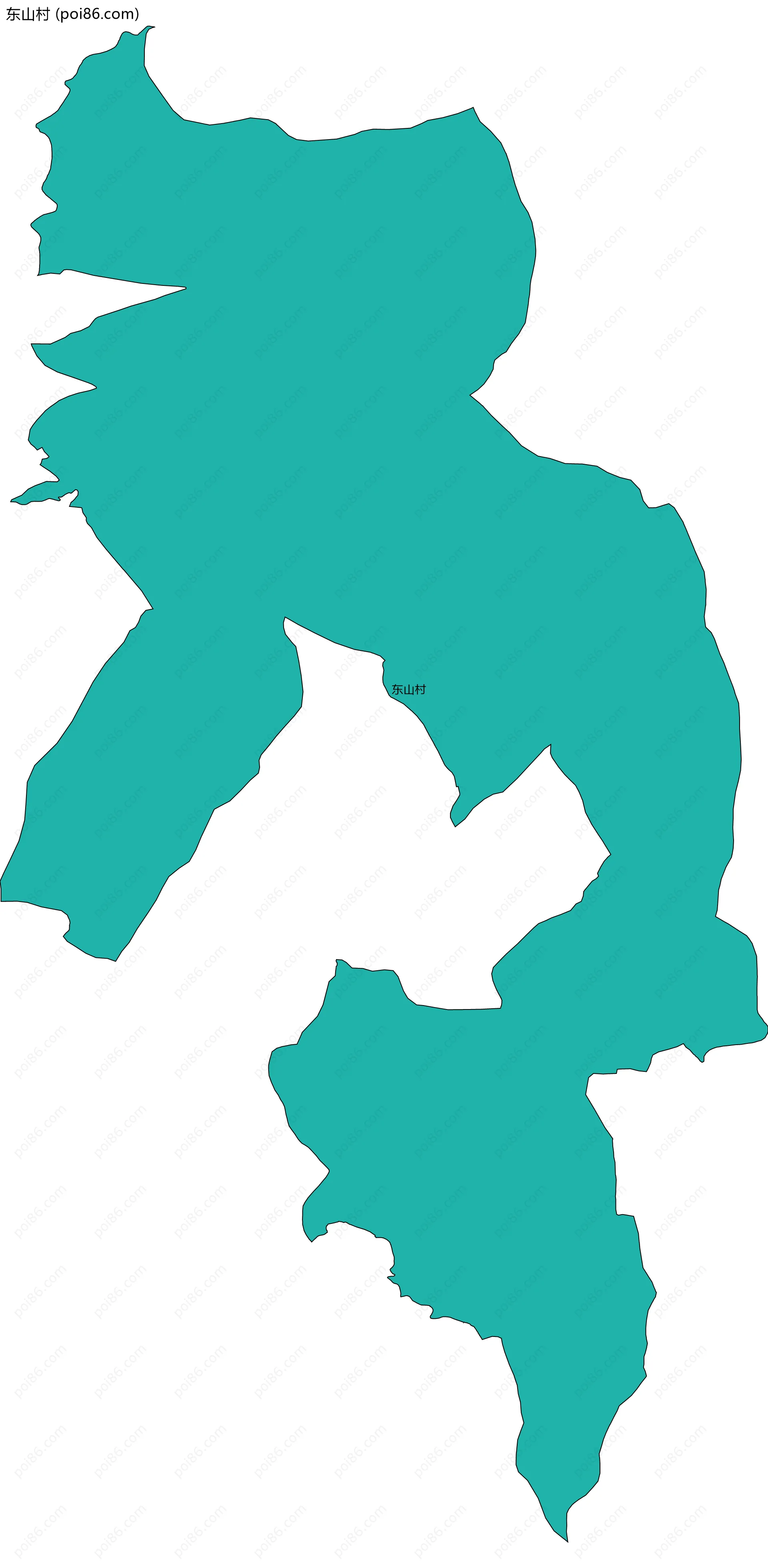 东山村边界地图