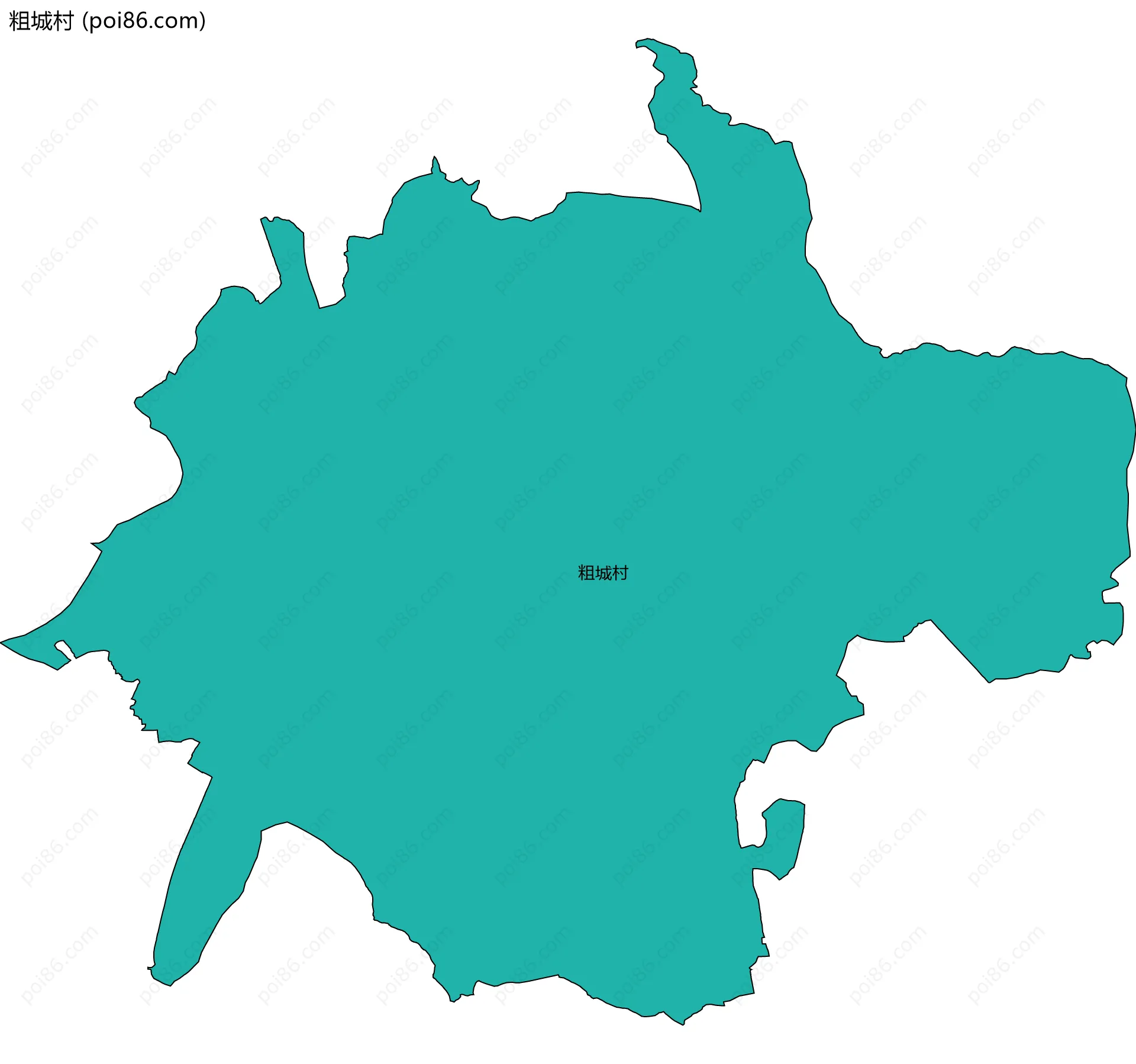 粗城村边界地图