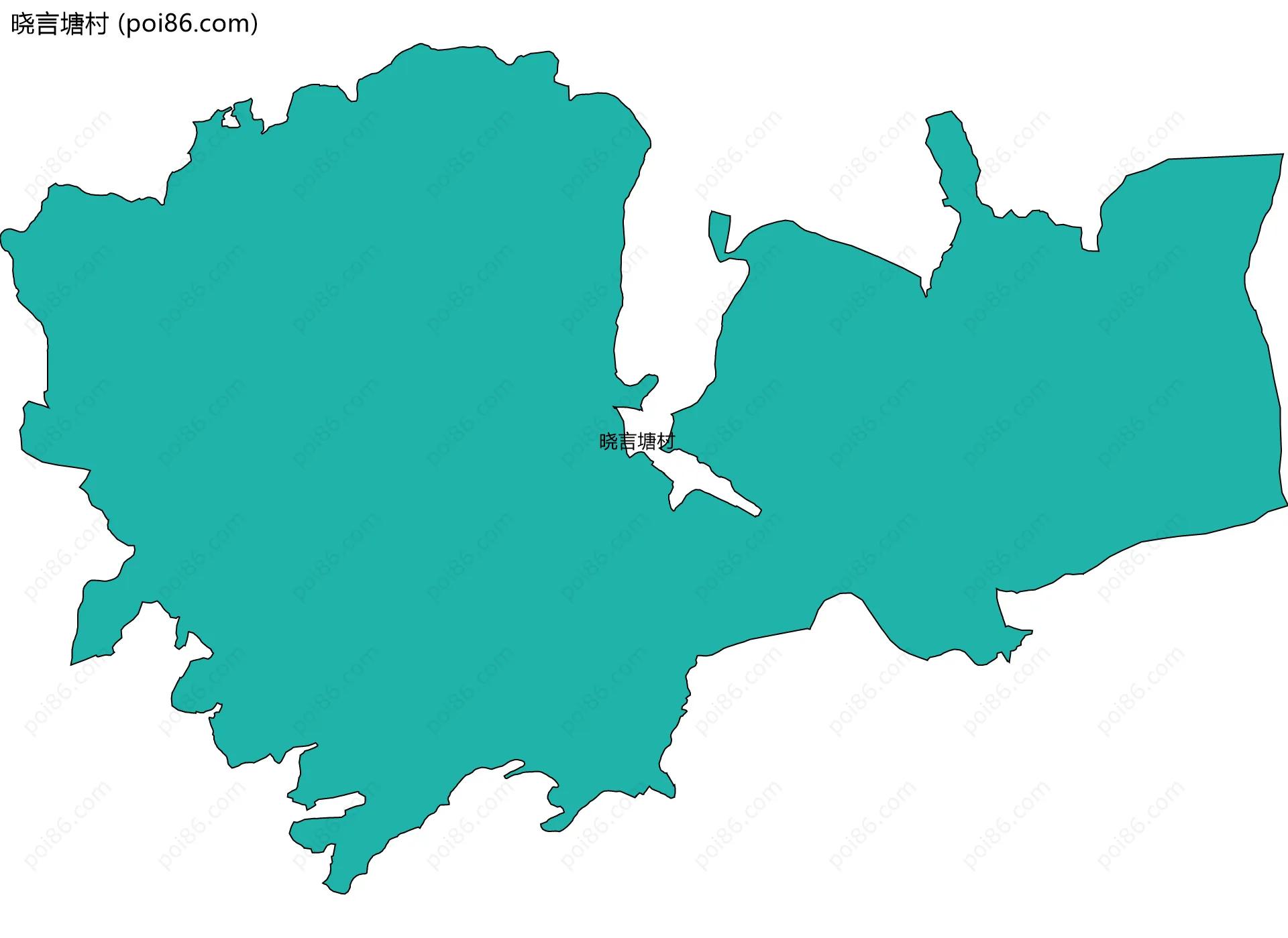 晓言塘村边界地图