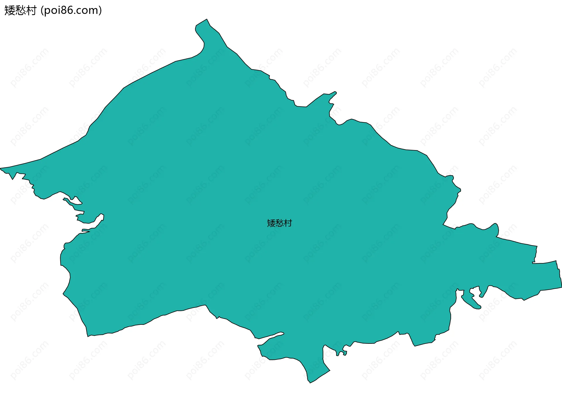 矮愁村边界地图