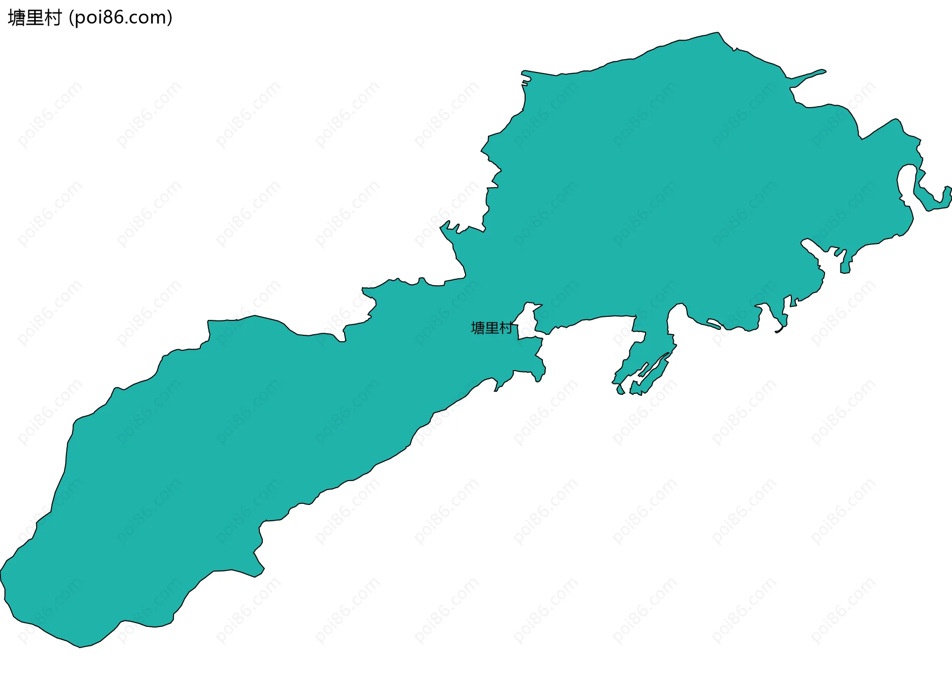 塘里村边界地图