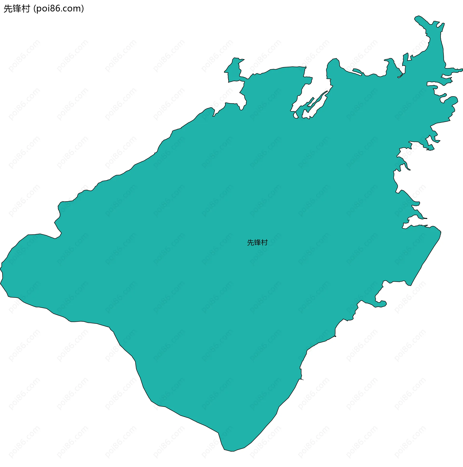 先锋村边界地图