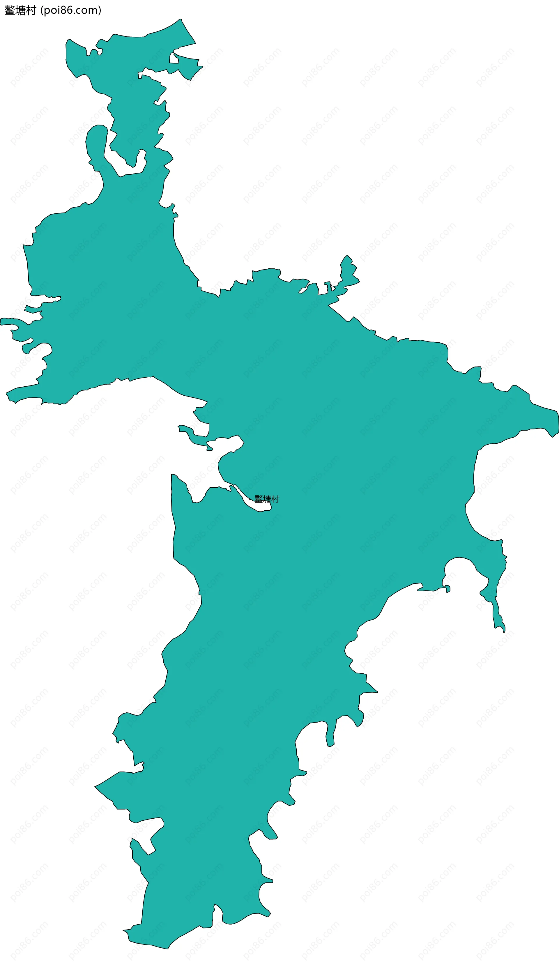 鳌塘村边界地图