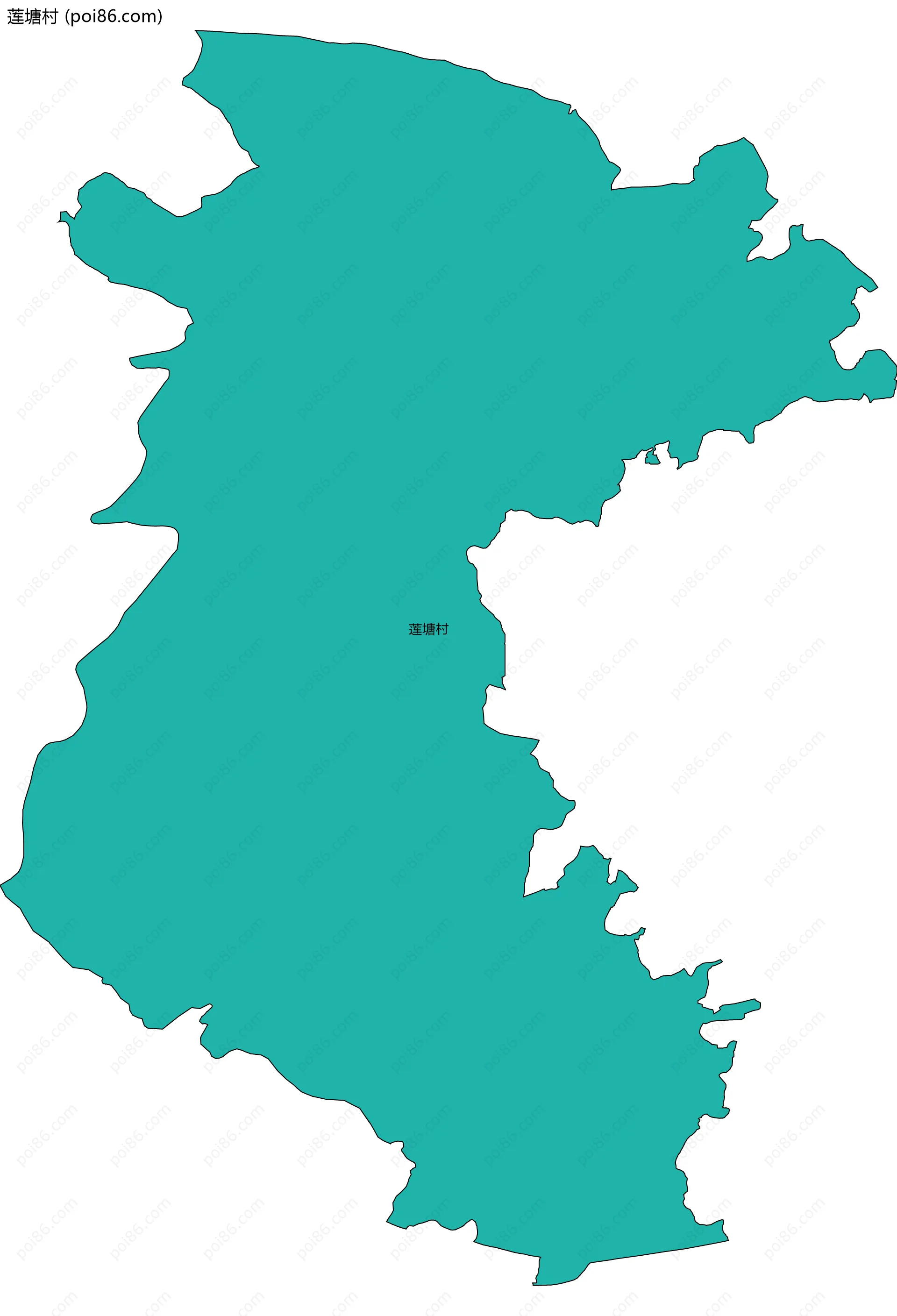 莲塘村边界地图