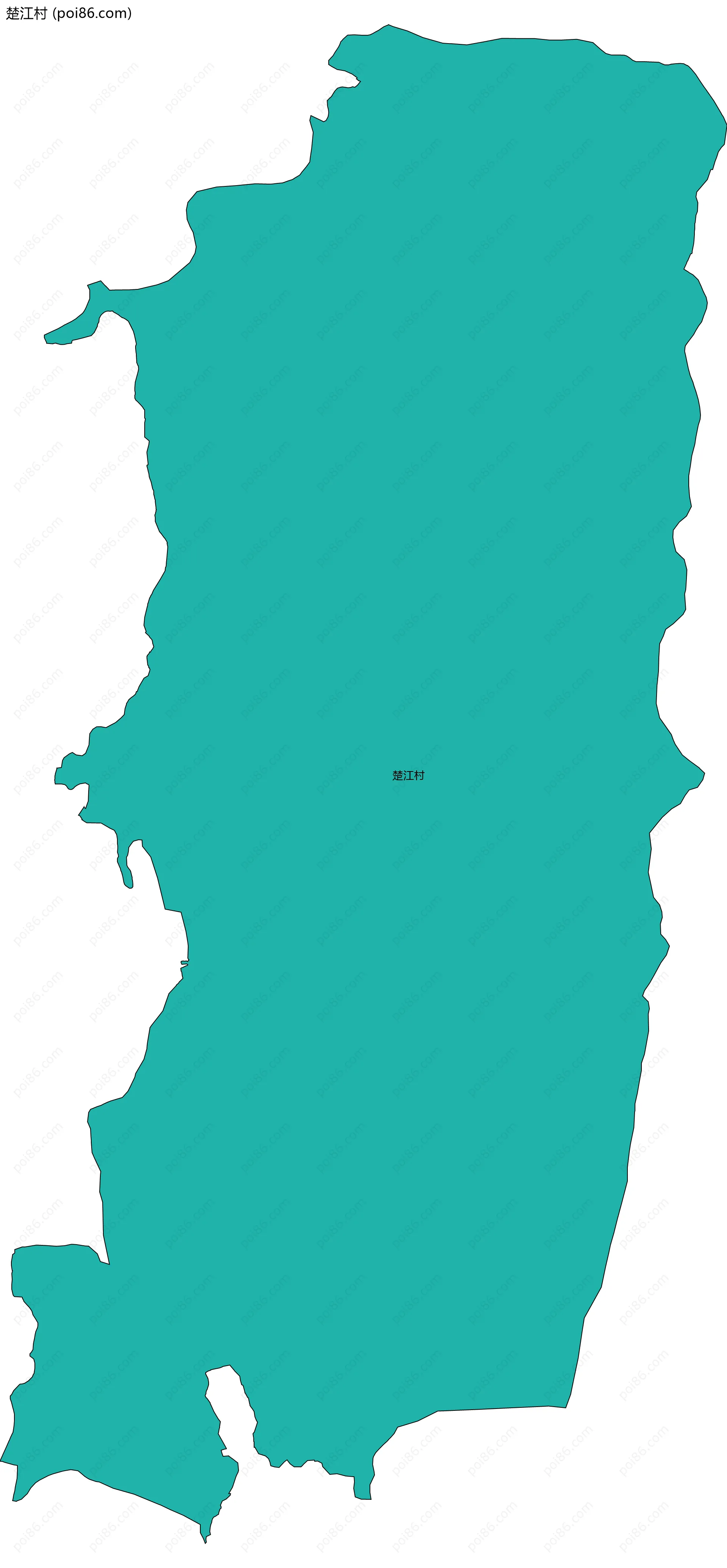 楚江村边界地图