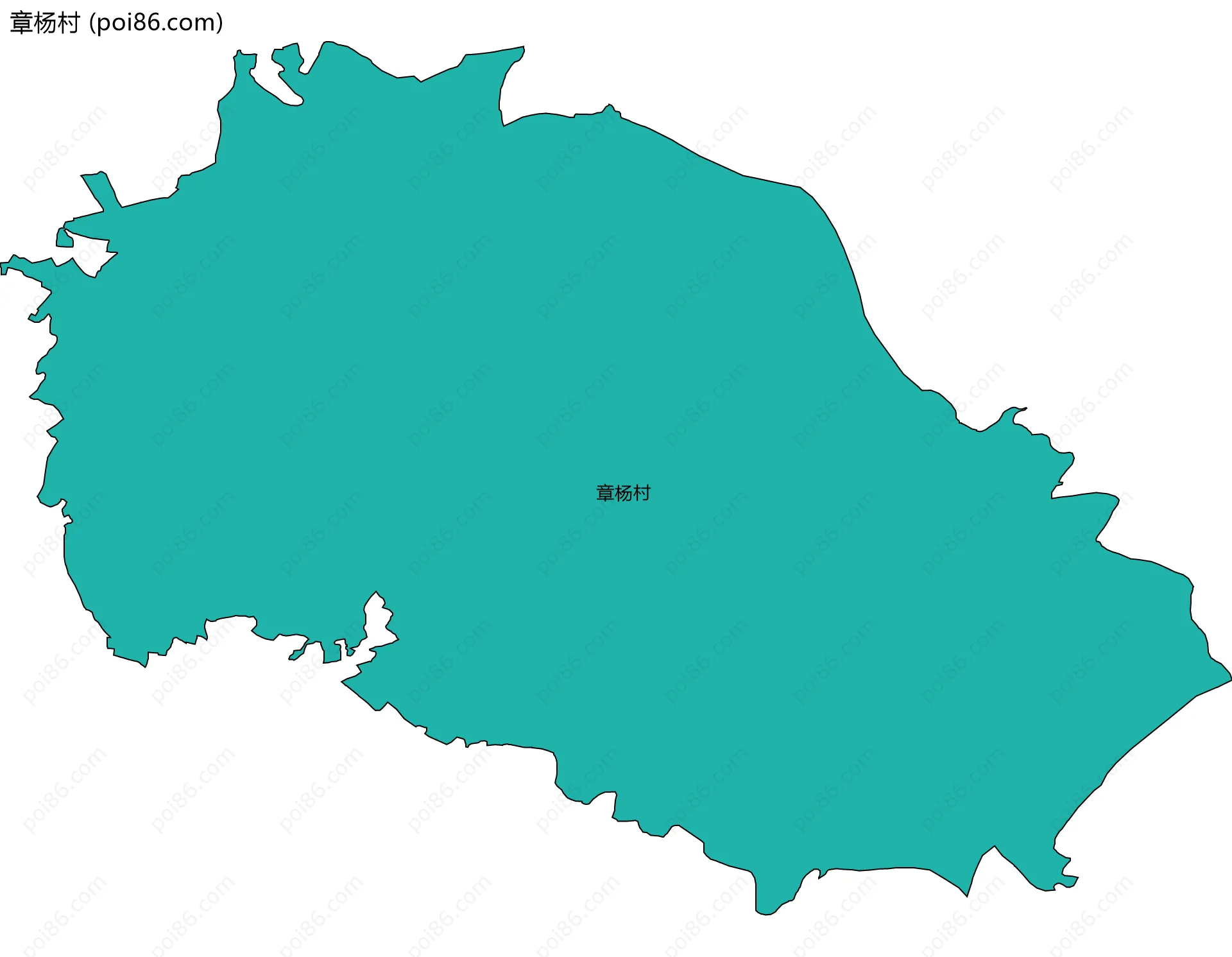 章杨村边界地图