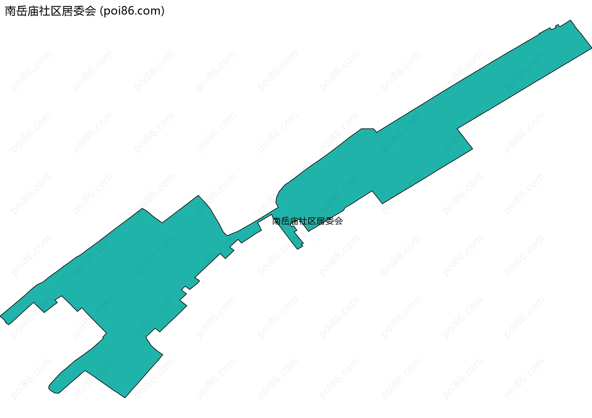 南岳庙社区居委会边界地图